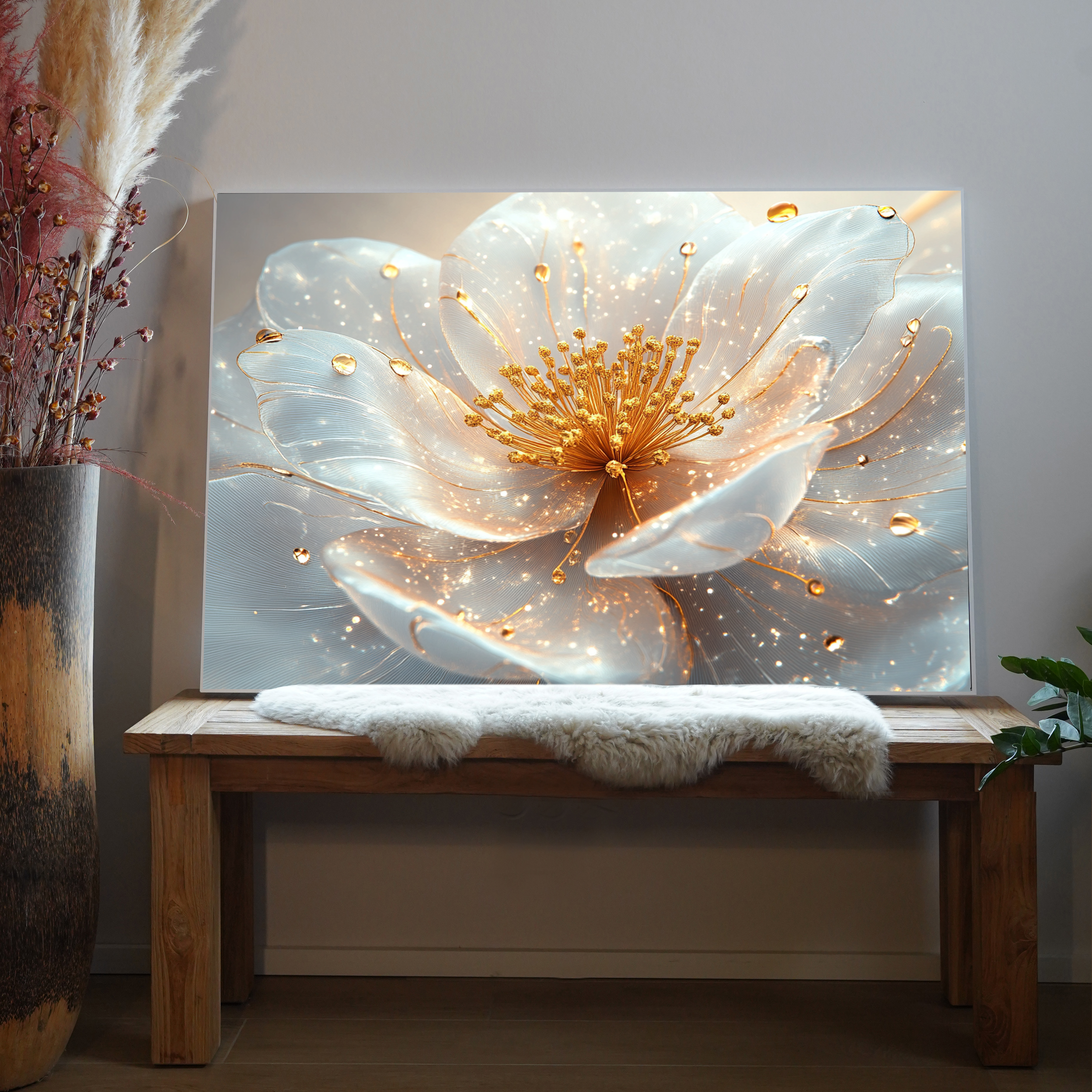 Glas Blüten 2 | LED Bild