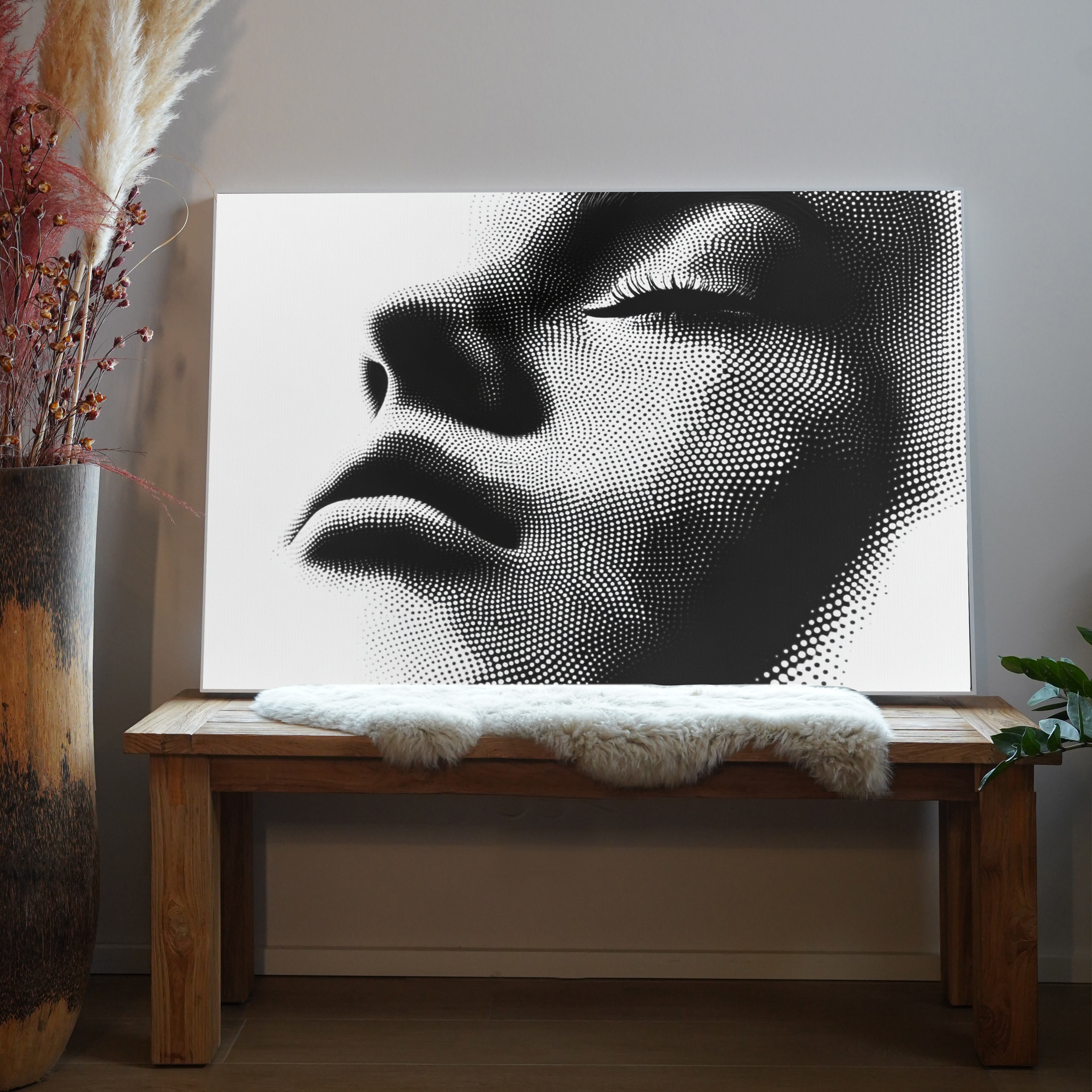 Punktmalerei Menschliches Gesicht | LED Bild