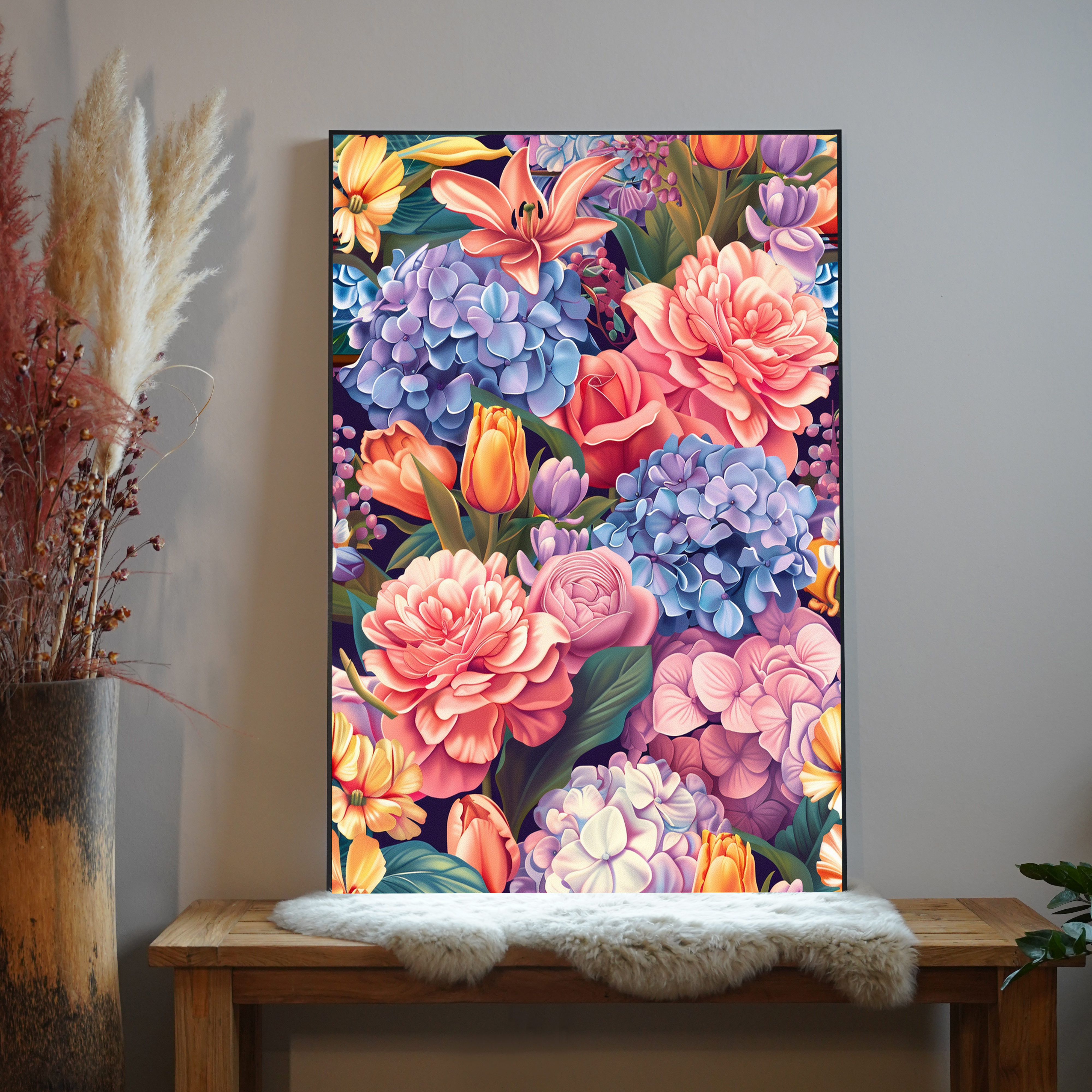 Bauernblumen Illustriert 1 | LED Bild