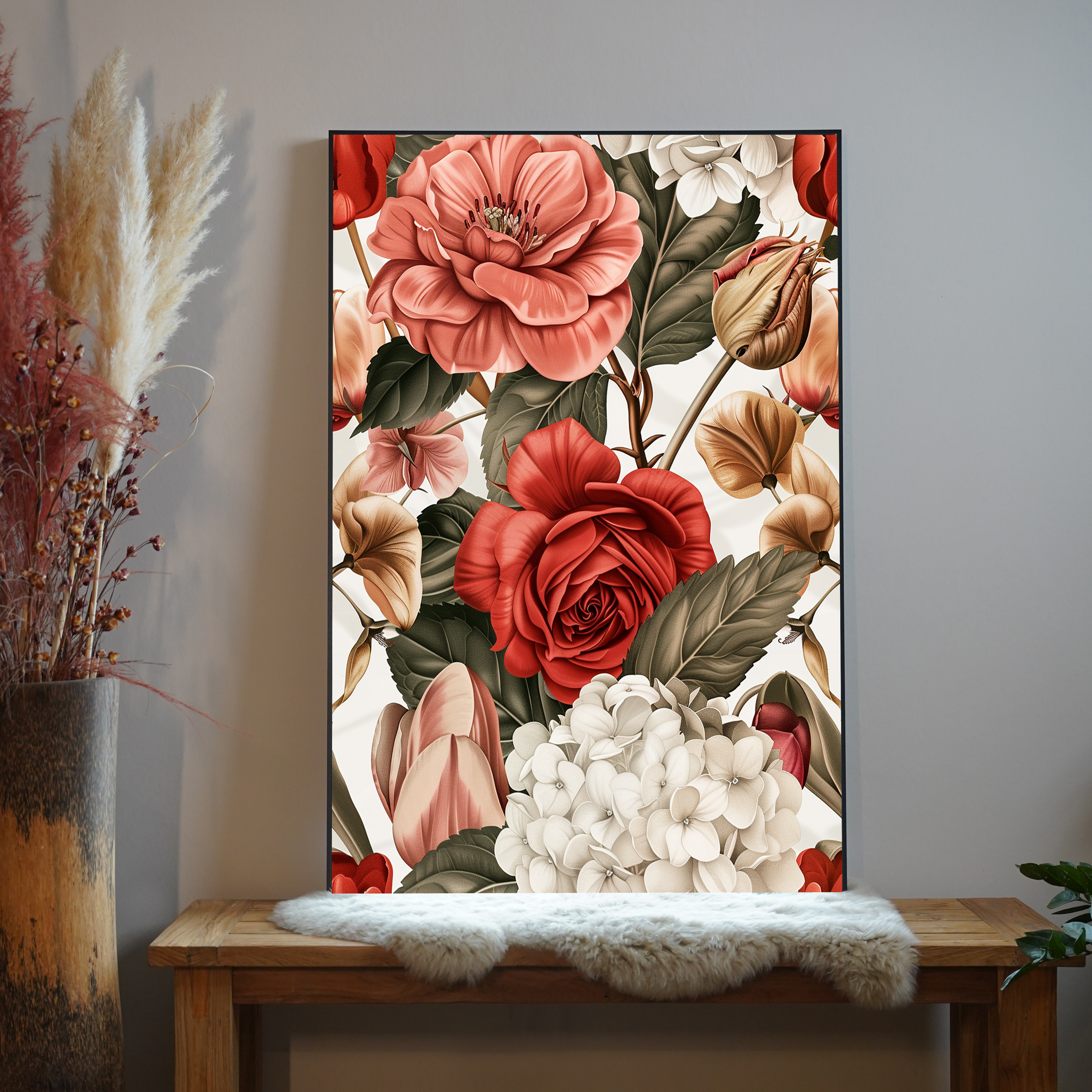 Bauernblumen Illustriert 2 | LED Bild