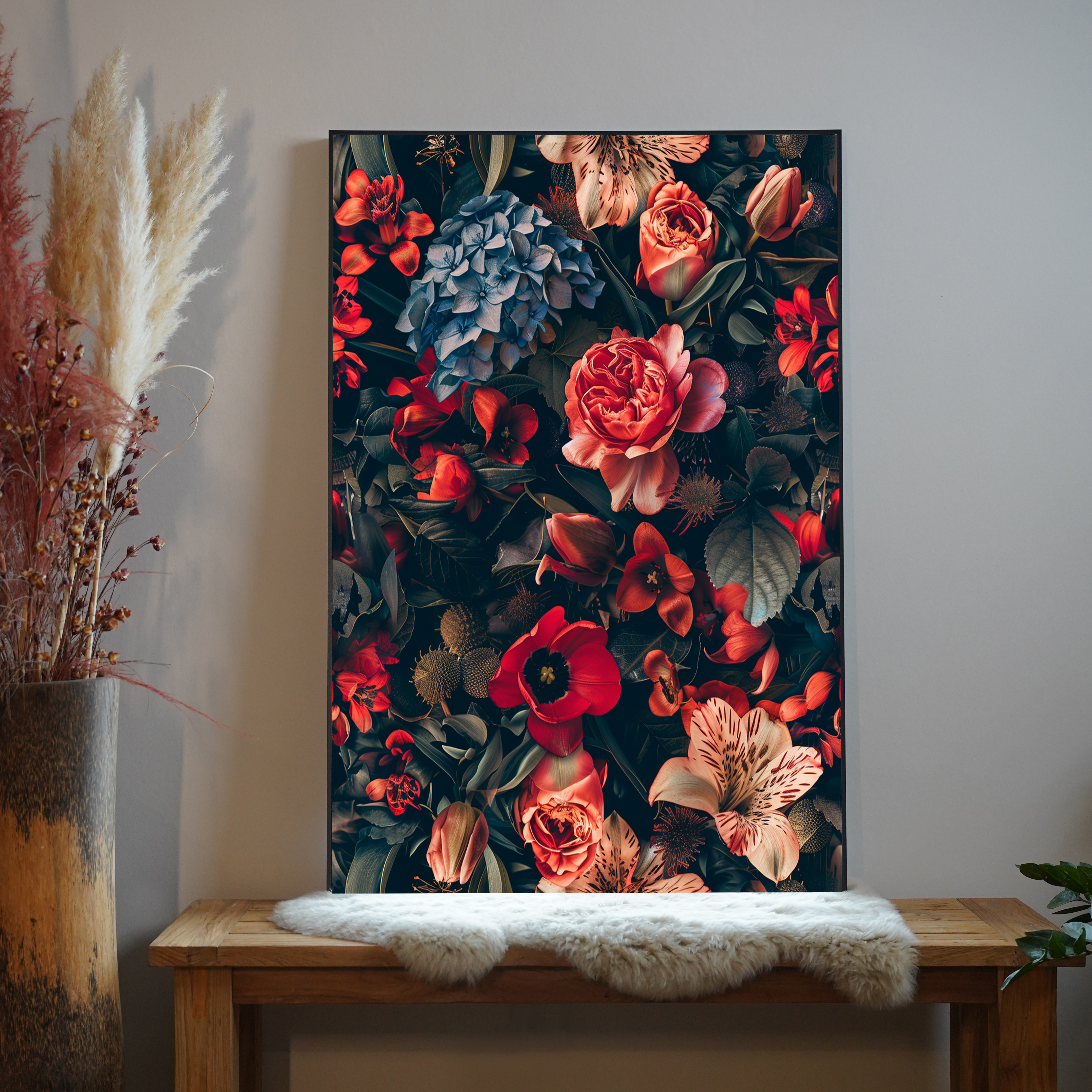 Bauernblumen Illustriert 4 | LED Bild