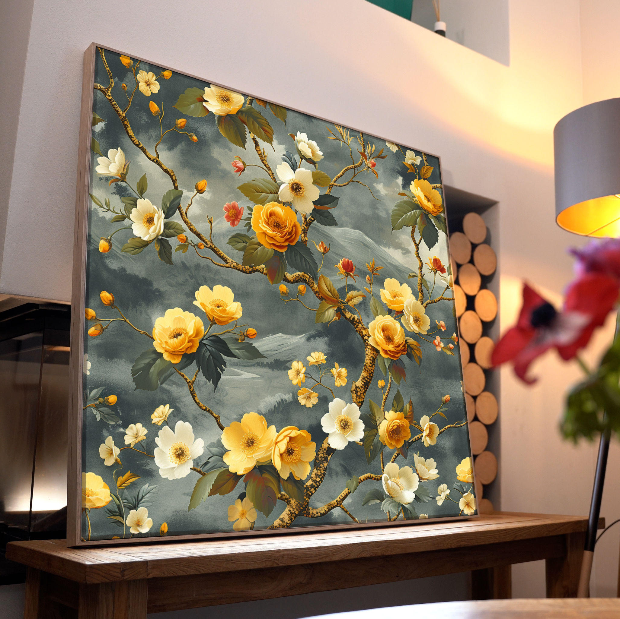 Gelbe Blumen Illustriert | LED Bild