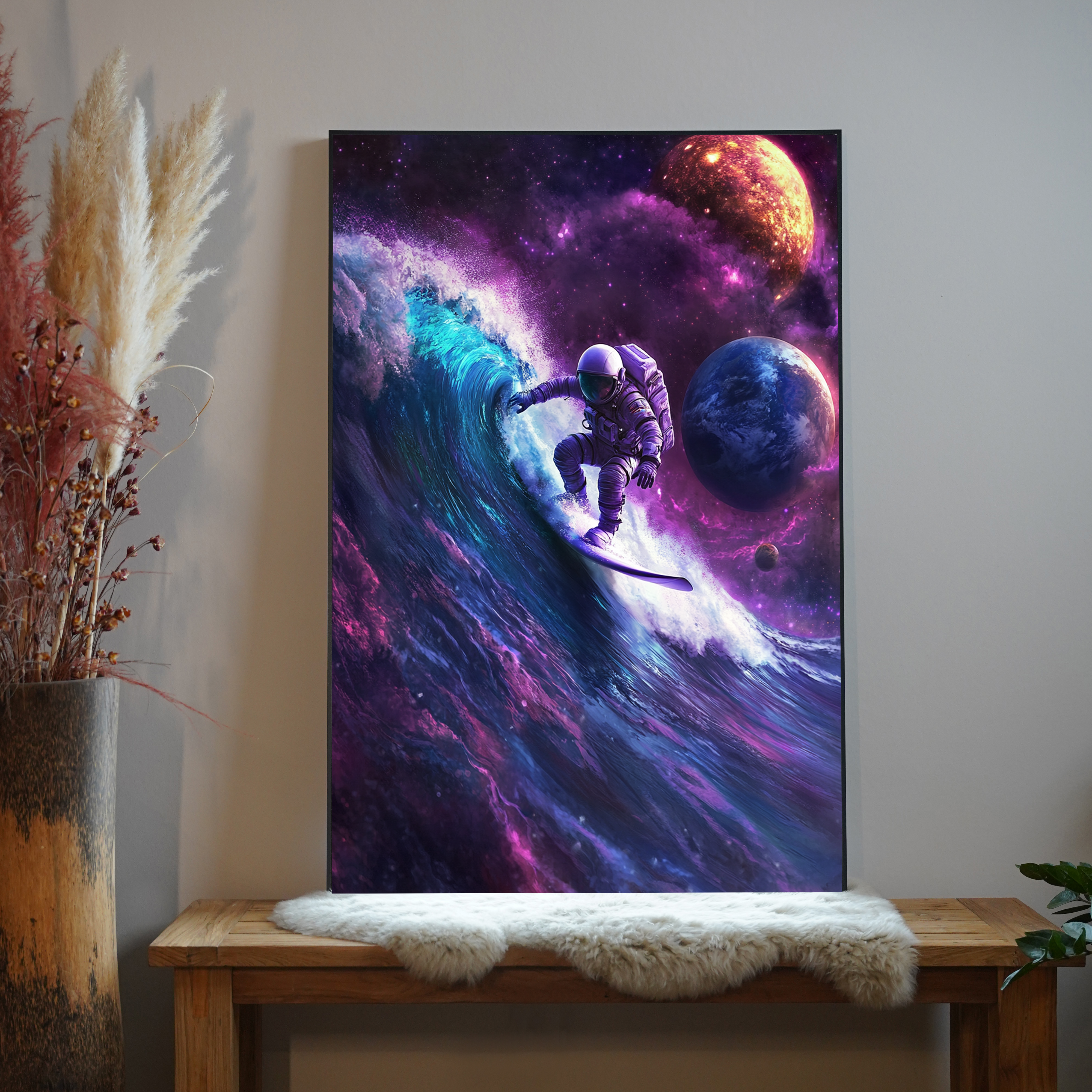 Surfender Astronaut | LED Bild