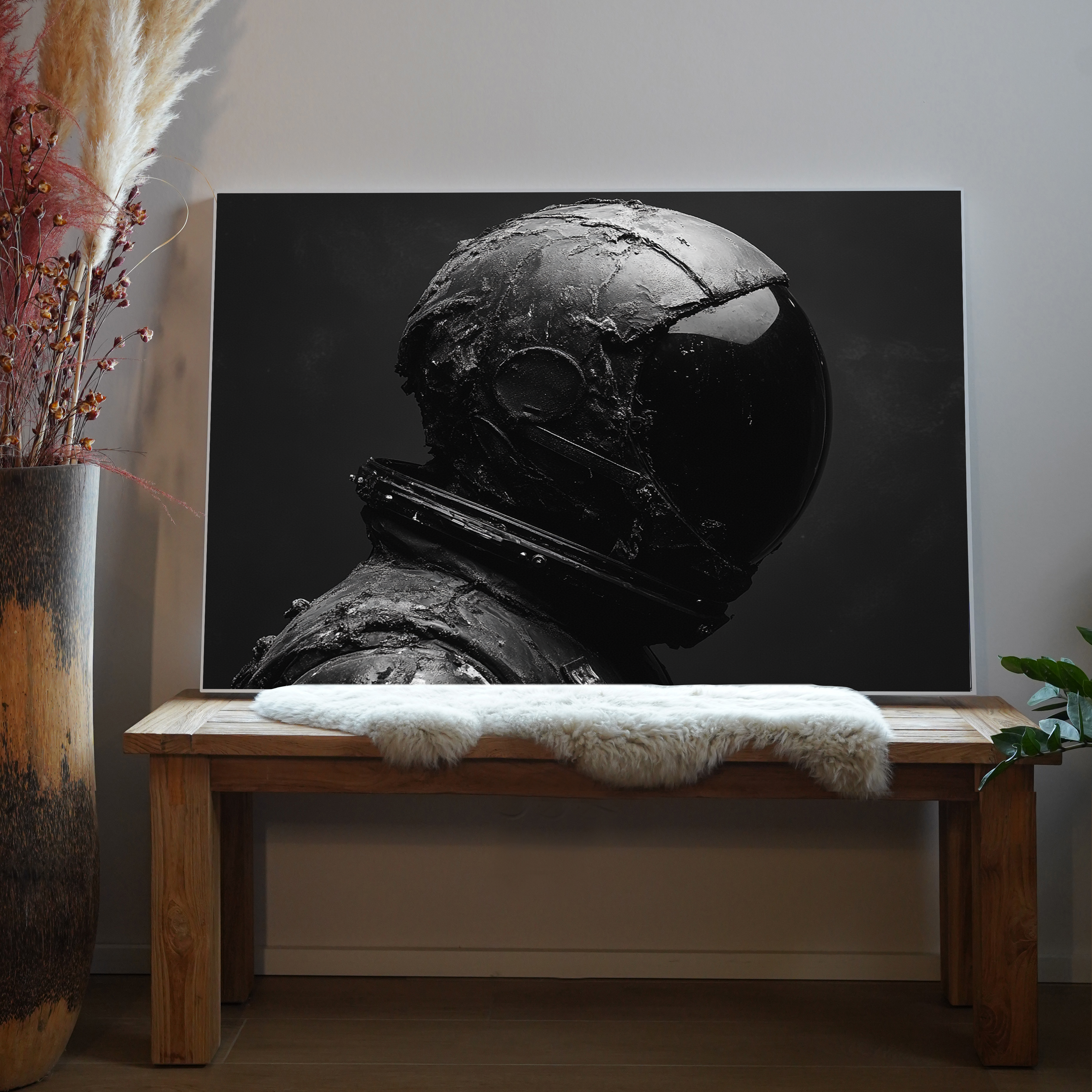 Astronaut Schwarz & Weiß 1 | LED Bild