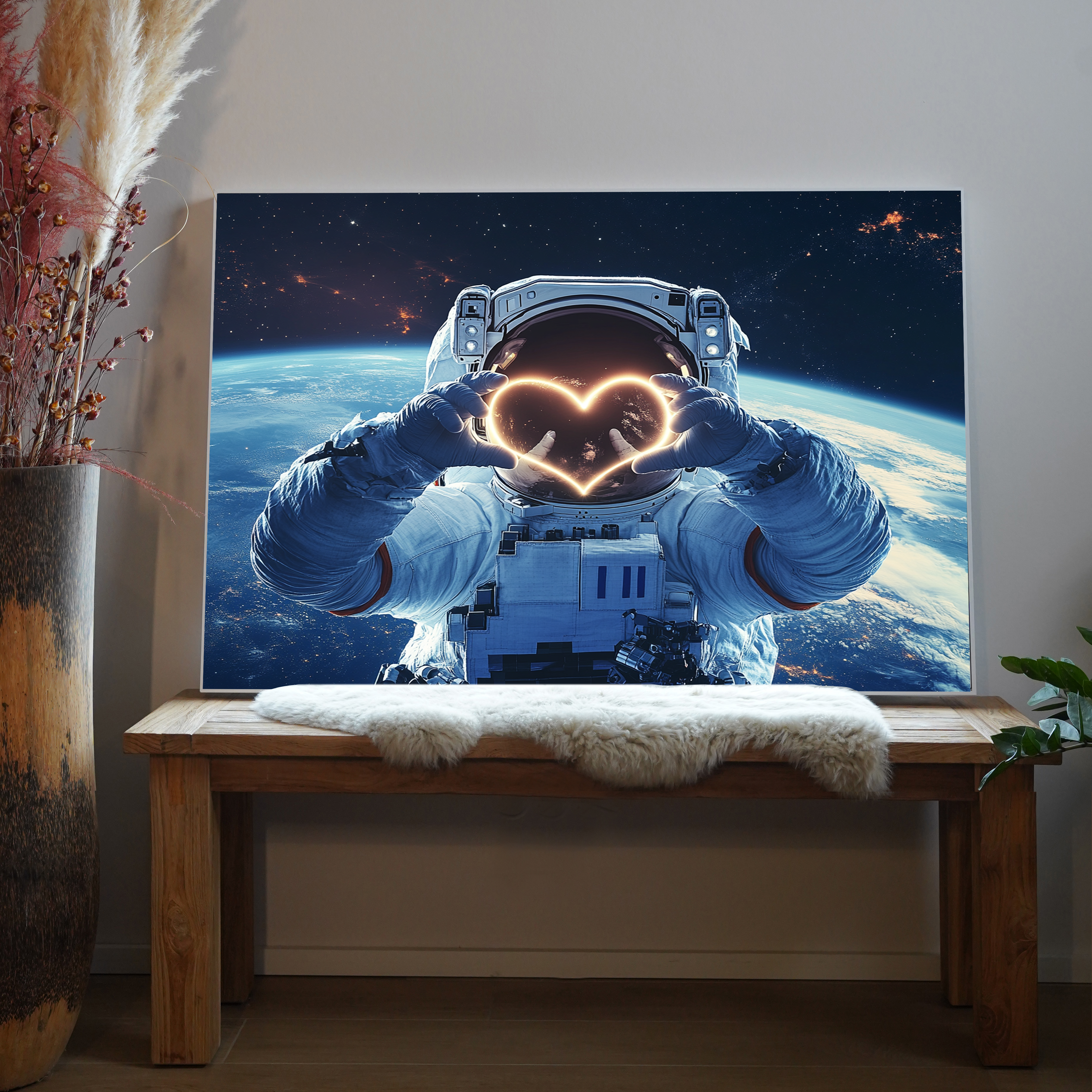 Astronaut mit Herz | LED Bild