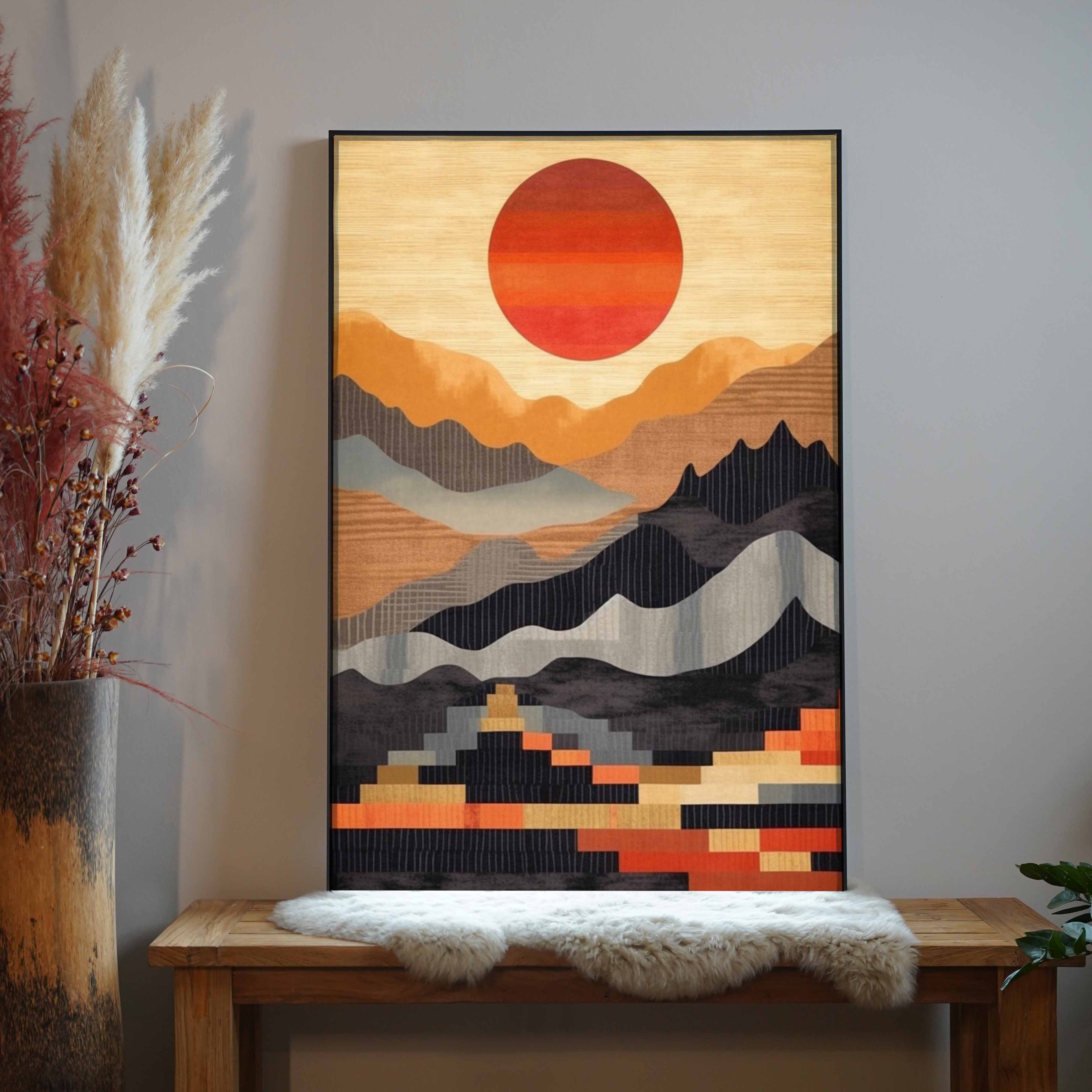 Abstrakter Sonnenaufgang 4 | LED Bild