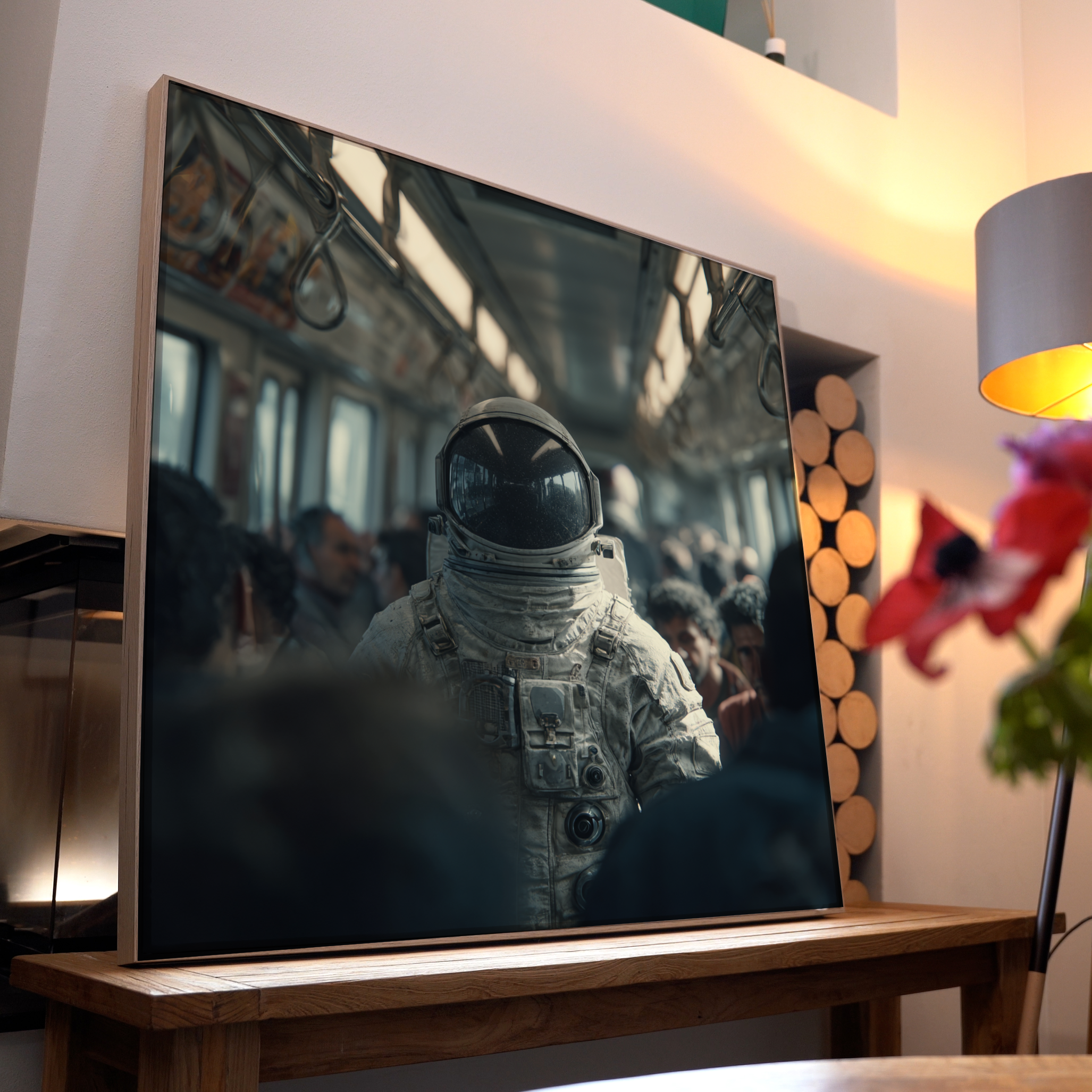 Astronaut in Bus 3 | LED Bild