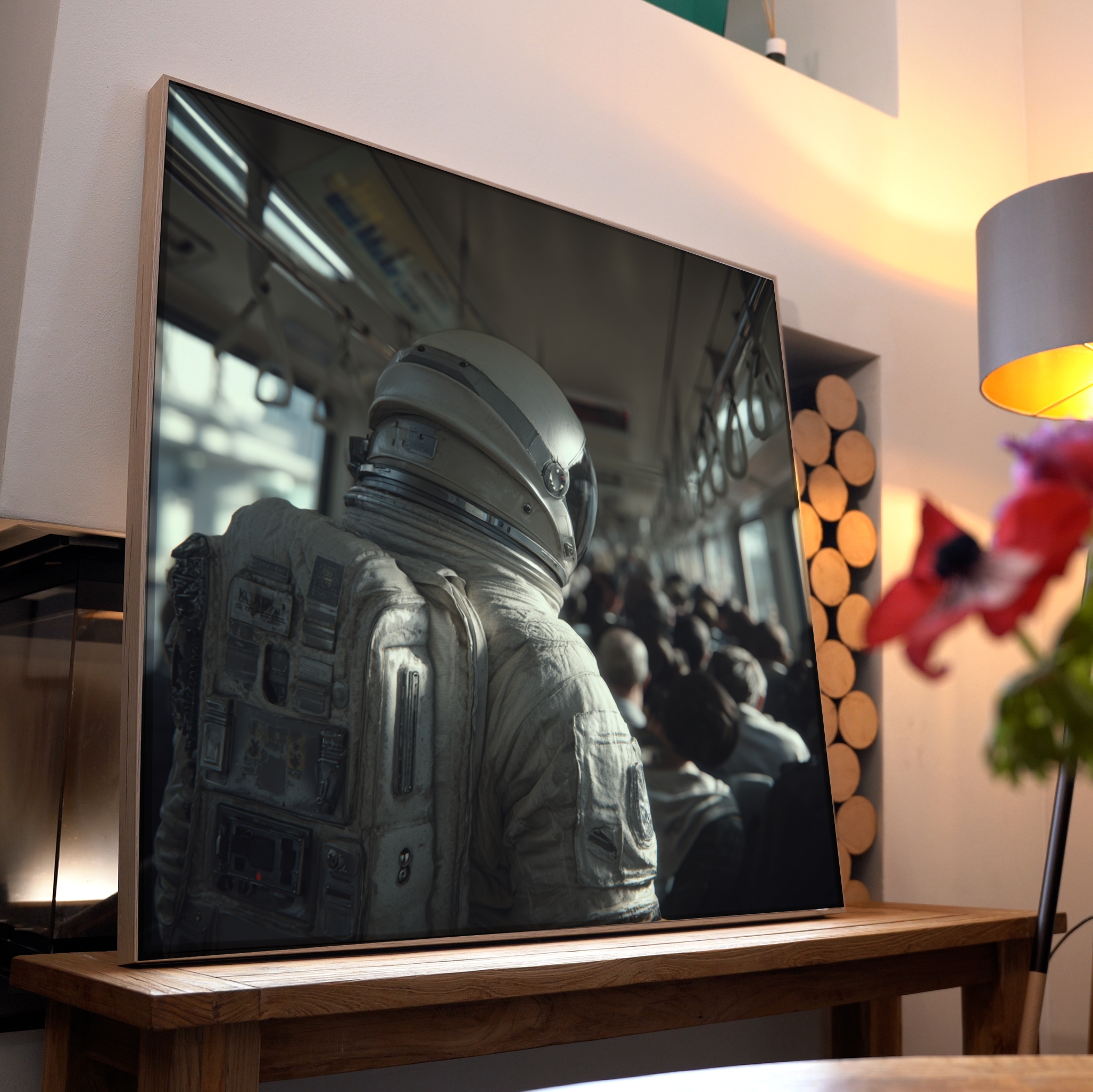 Astronaut in Bus 4 | LED Bild