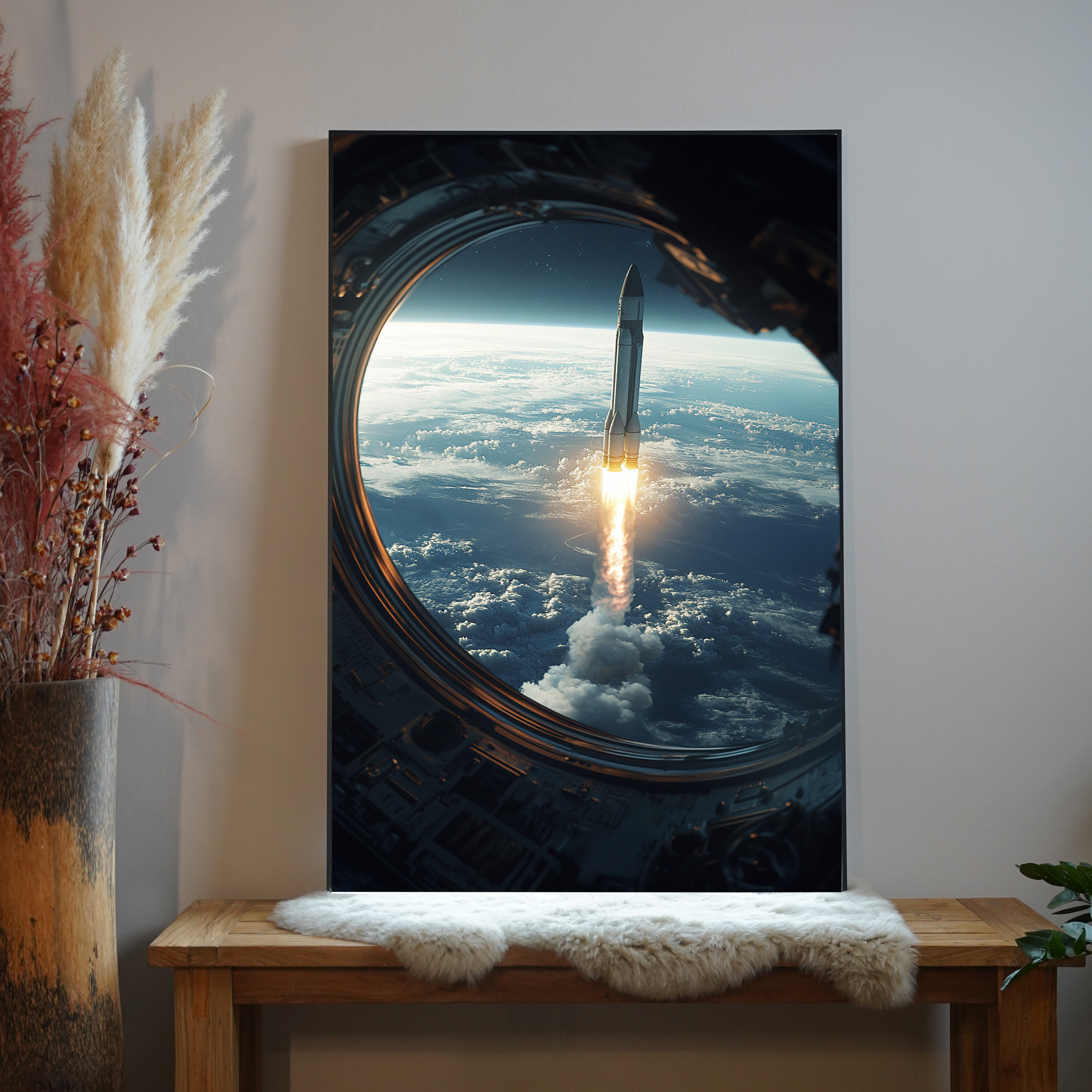 Rakete über den Wolken 1 | LED Bild