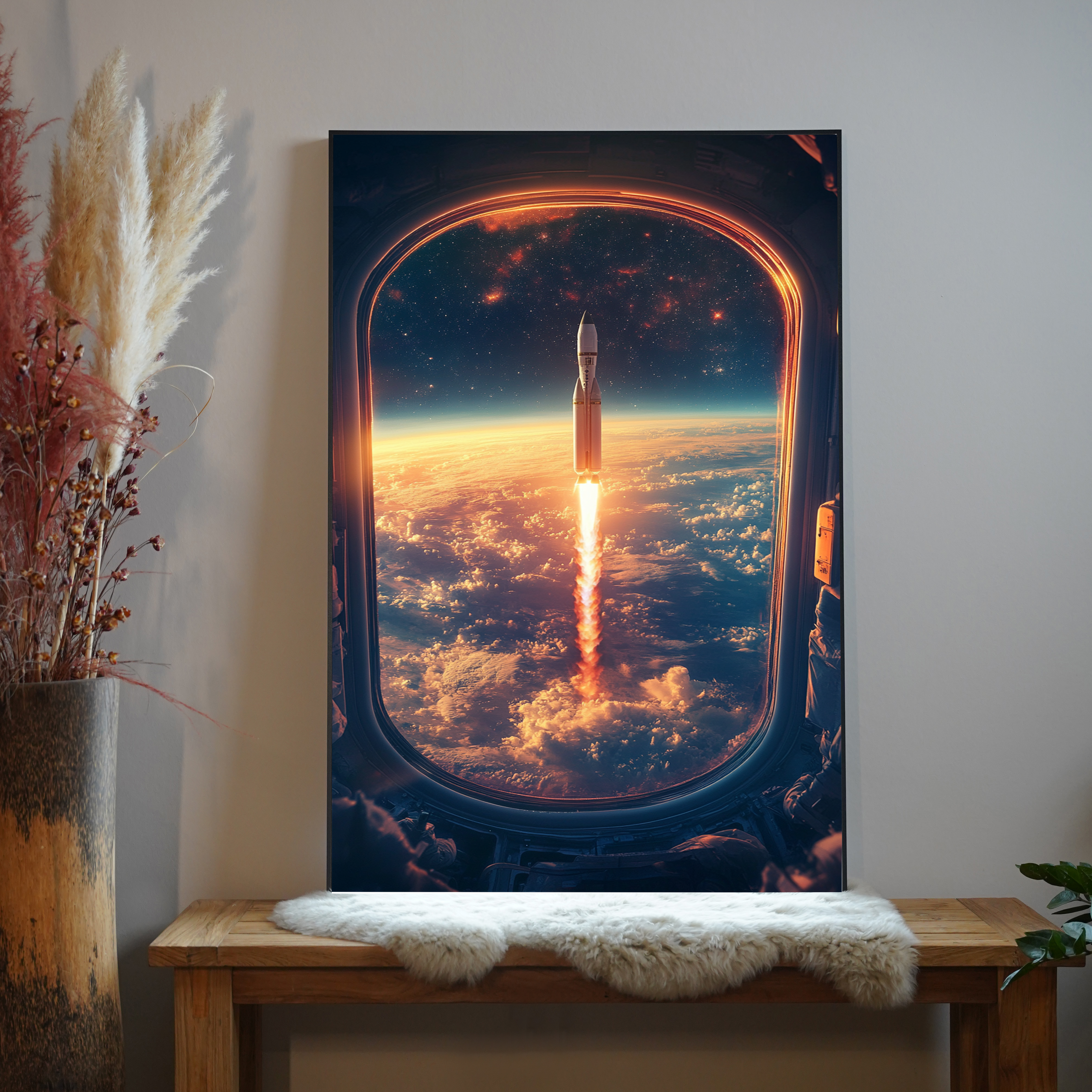 Rakete über den Wolken 2 | LED Bild