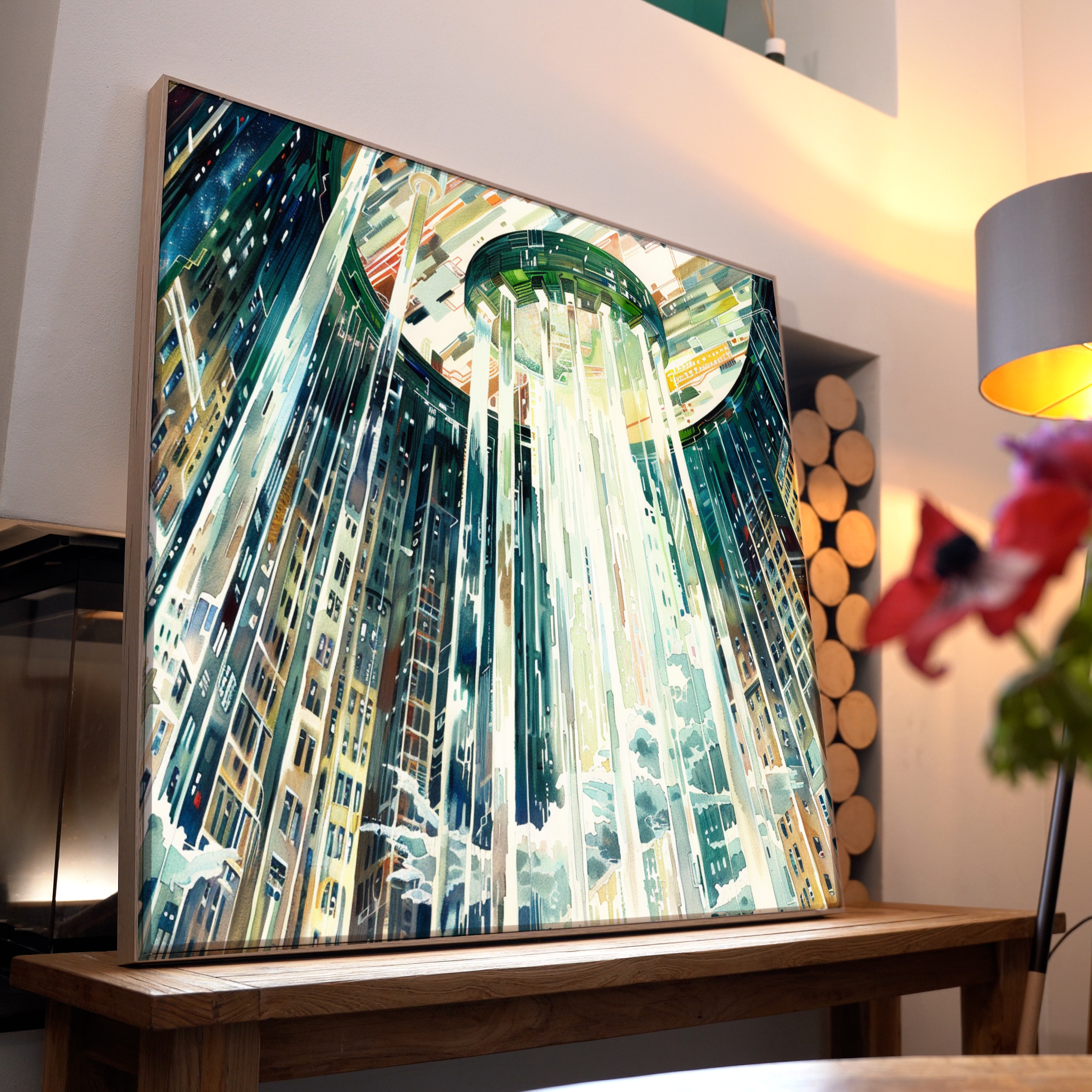 SCI-FI Stadt Illustriert | LED Bild