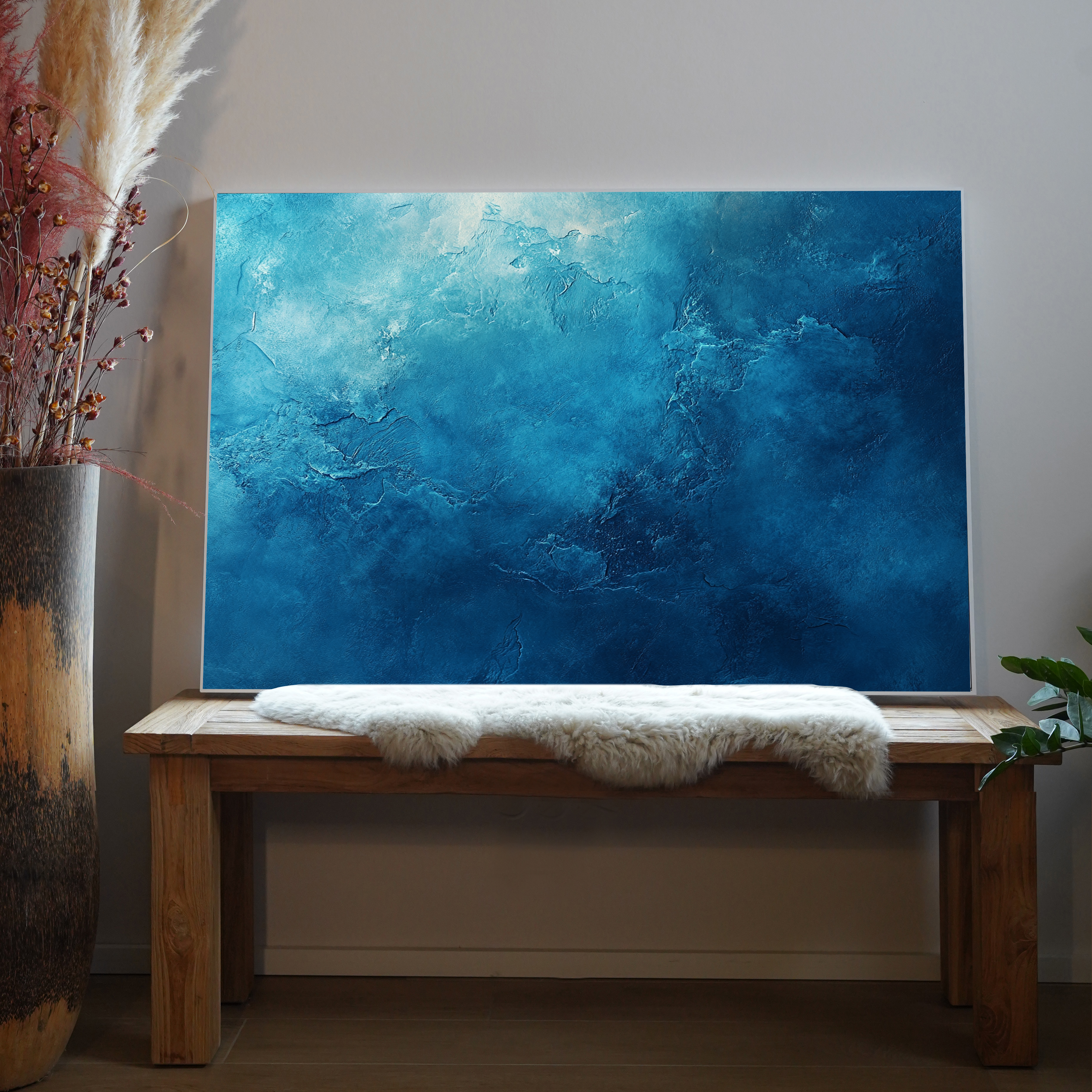 Stein Textur Blau | LED Bild