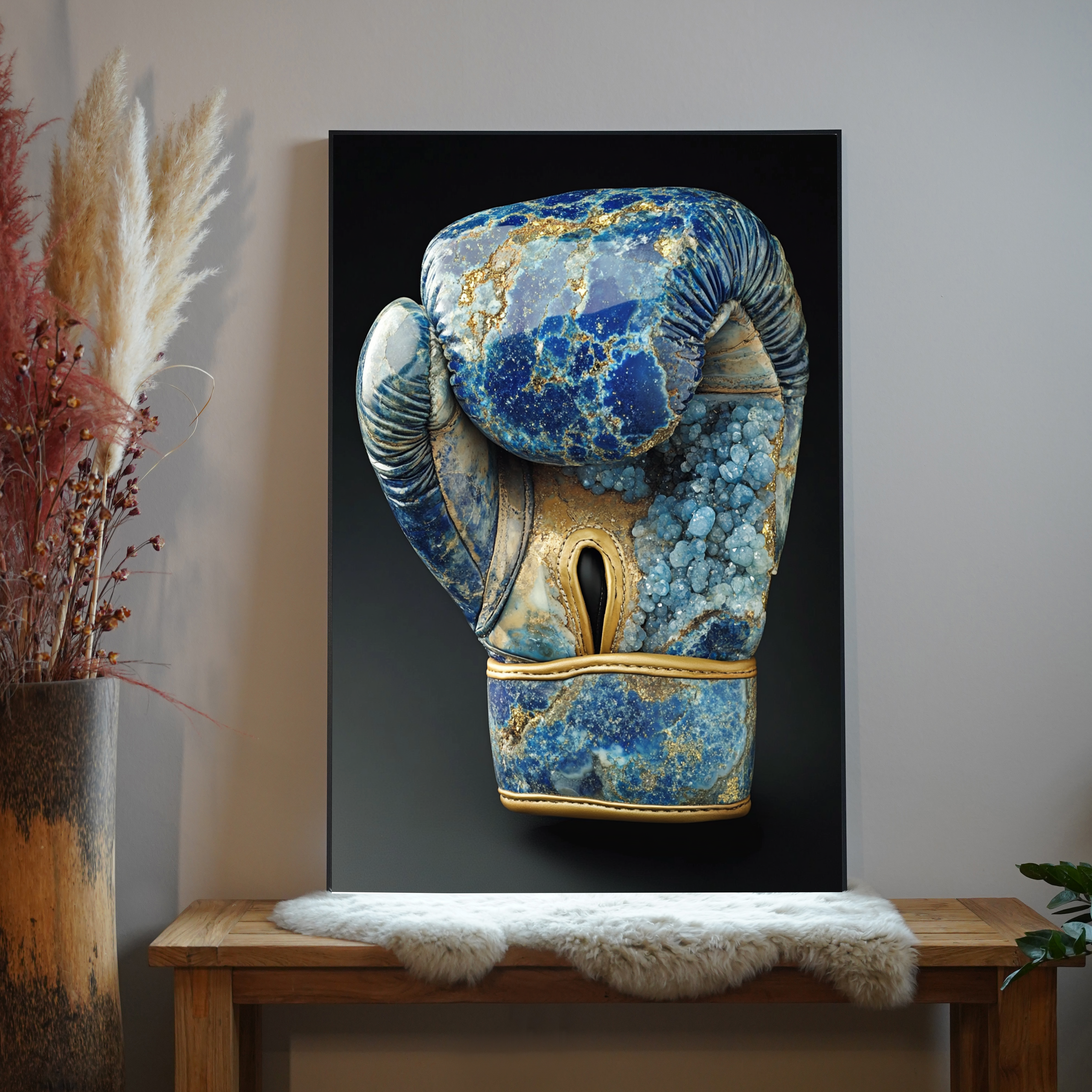 Blauer Kristall Boxhandschuh | LED Bild