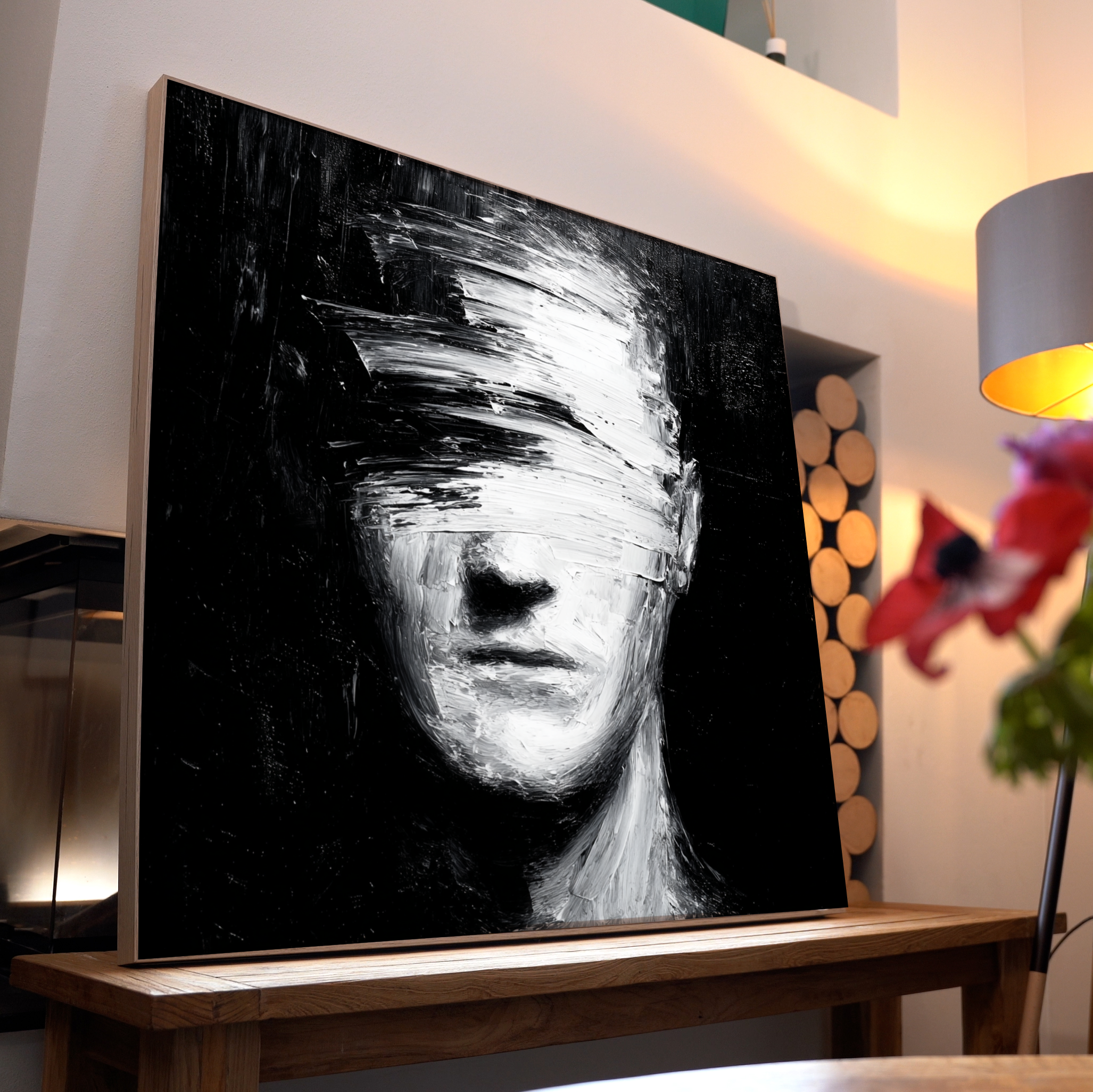 Verschmiertes Gesicht Abstrakt 3 | LED Bild