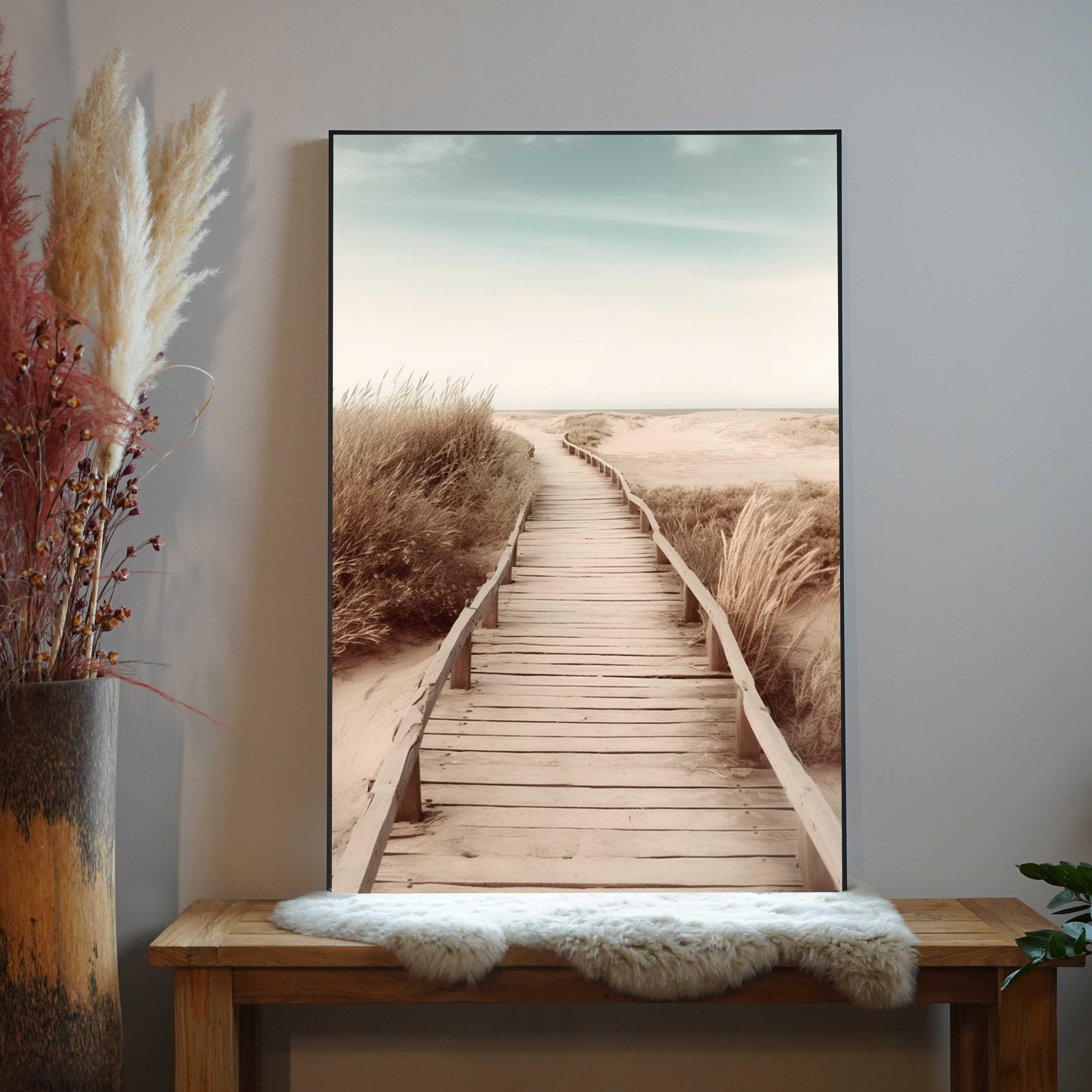 Dünen mit Steg | LED Bild