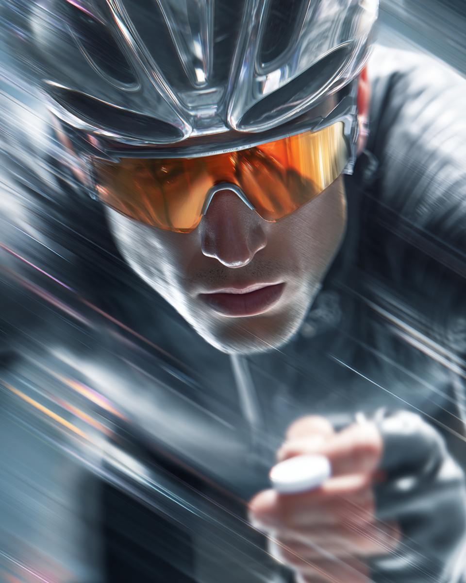 Rennradfahrer 2  | LED Bild