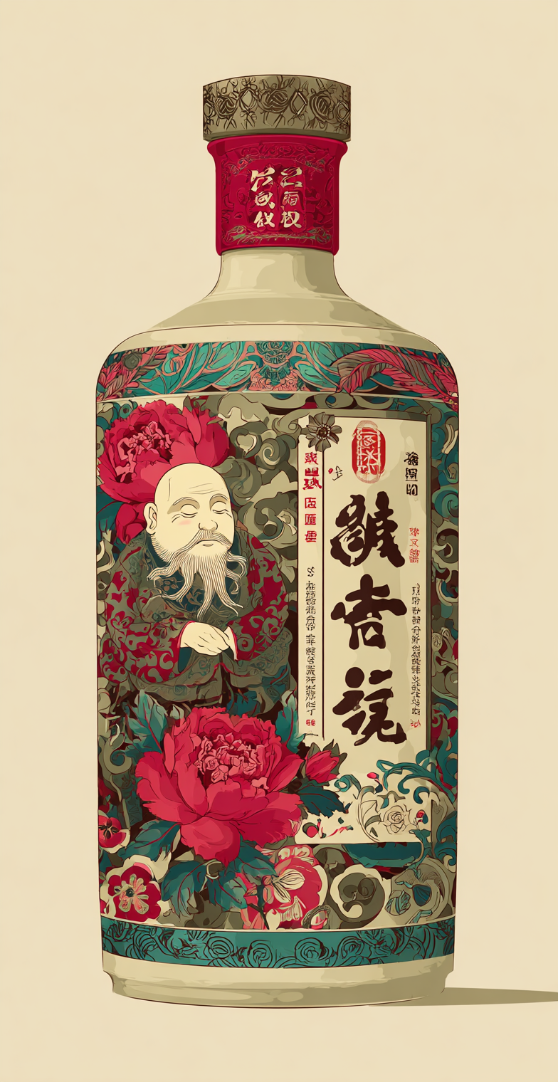 Asiatische Flasche 3 | LED Bild