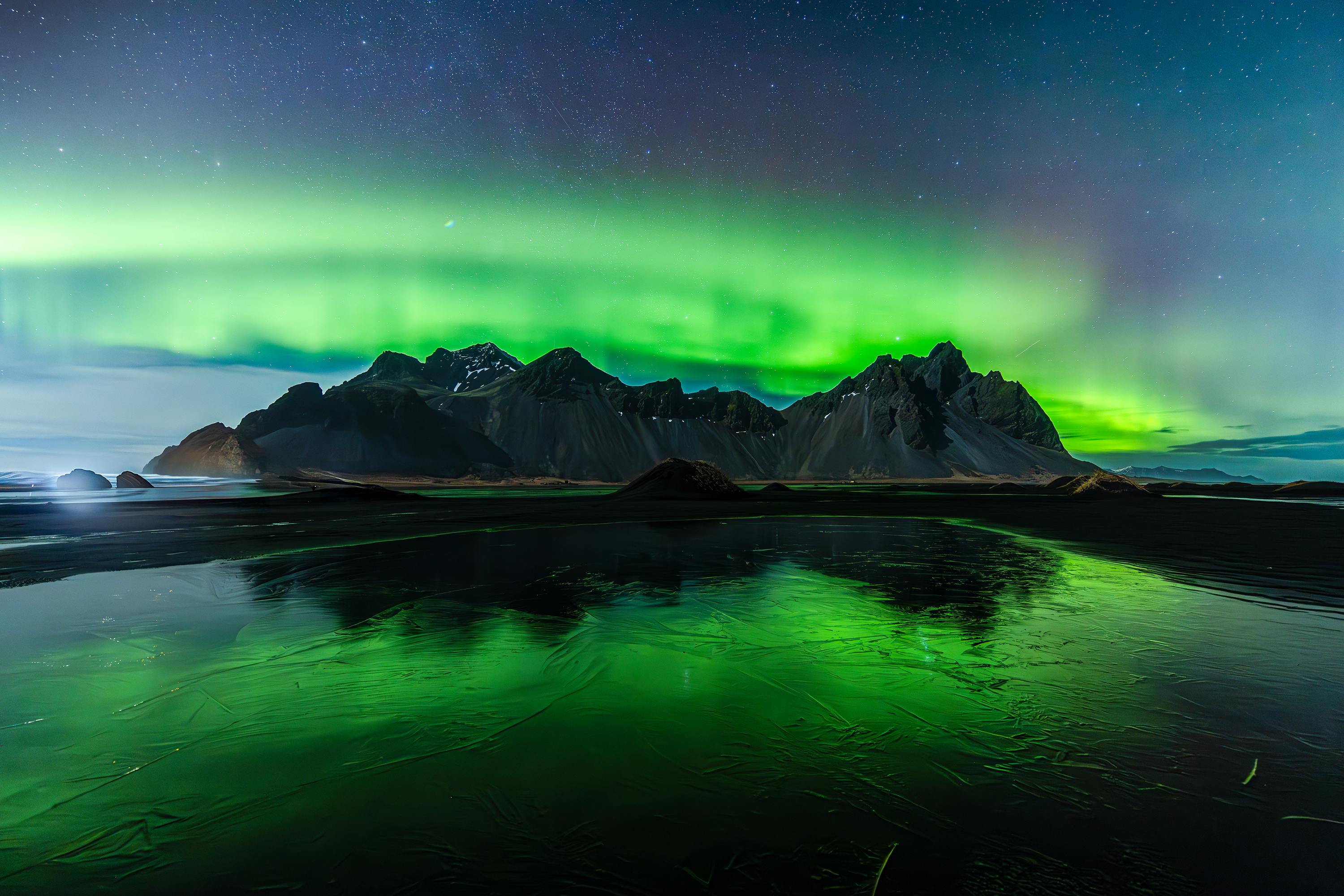 Island Polarlicht | Waldemar Pache | LED Bild