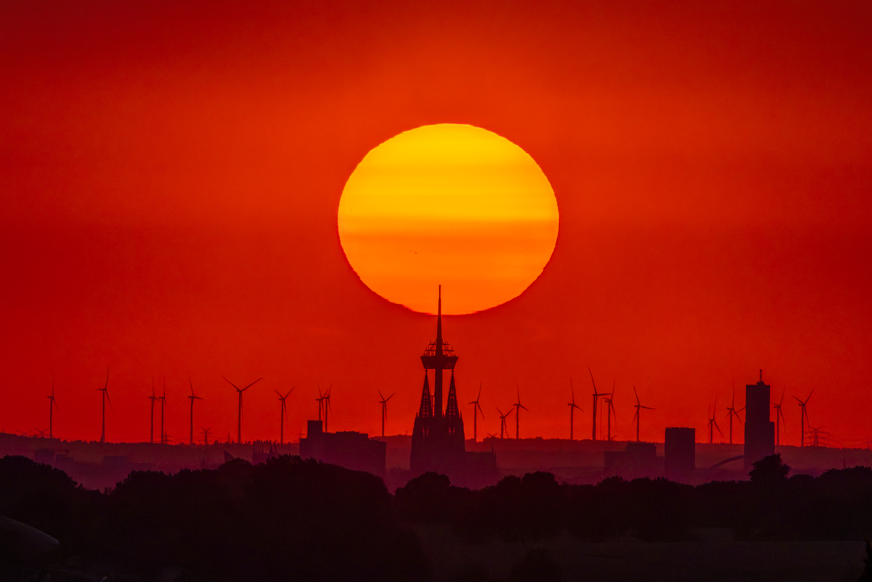 Sonnenuntergang Köln | Waldemar Pache | LED Bild