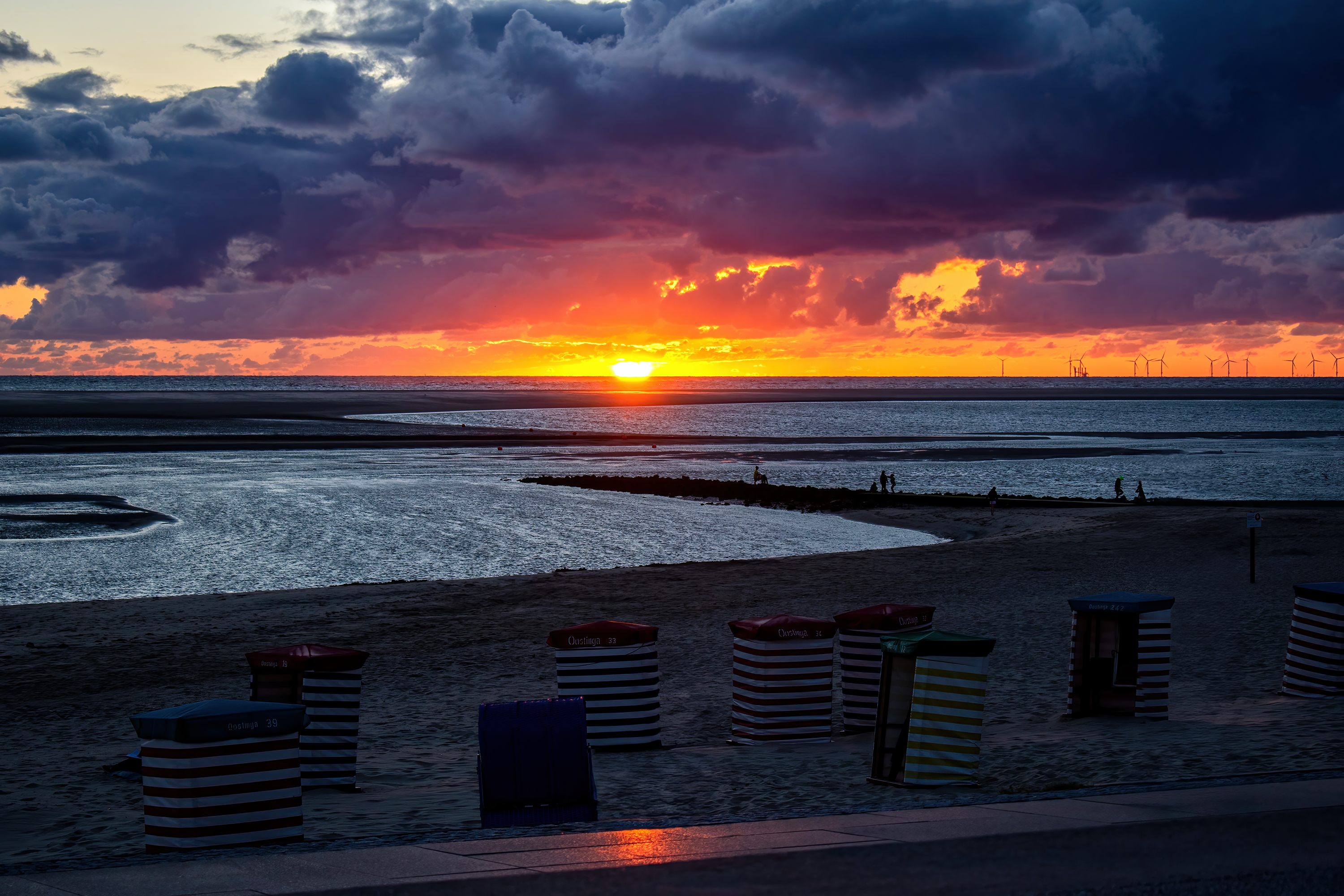 Sonnenuntergang Nordstrand | Daniel Wilms | LED Bild