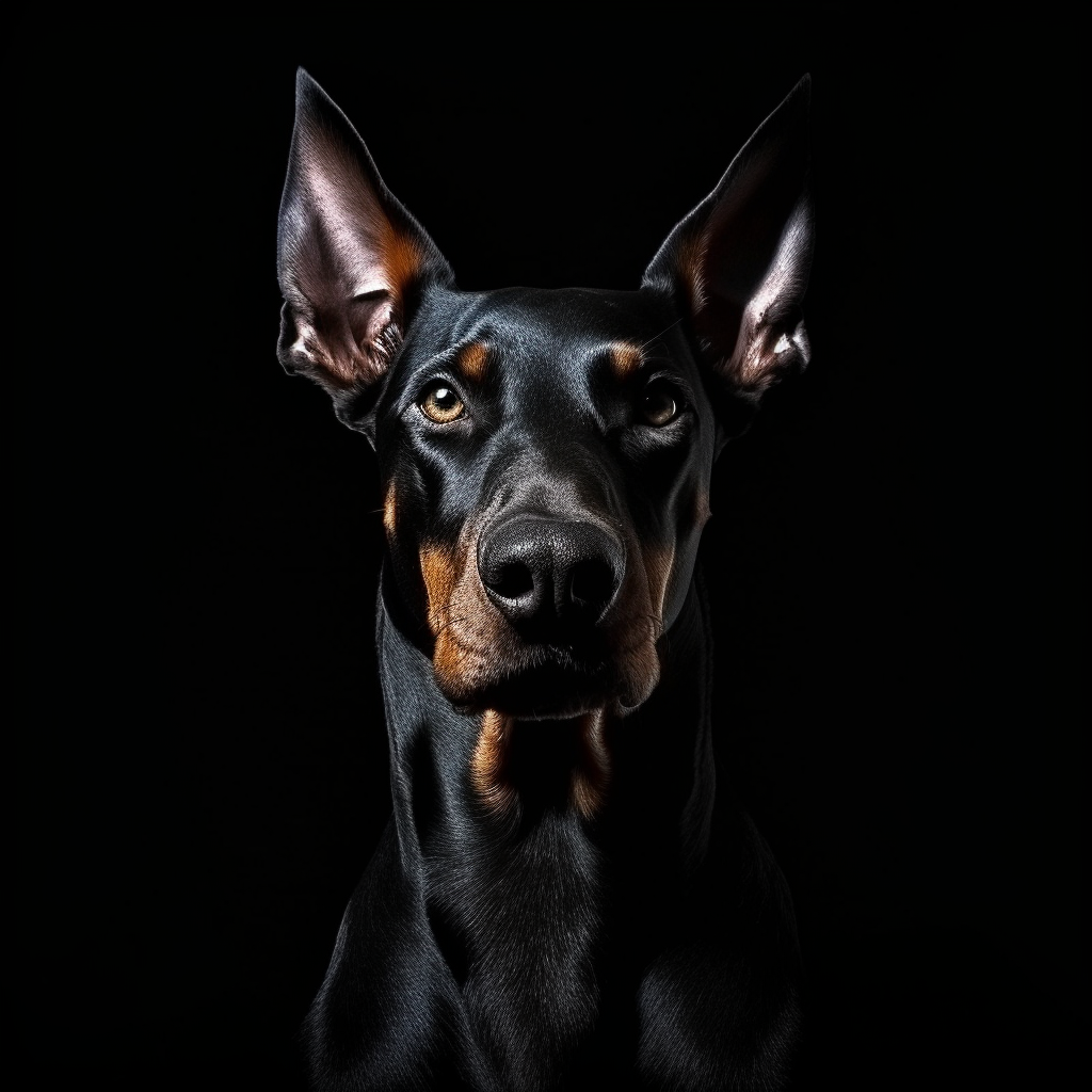 Dobermann Portrait | LED Bild