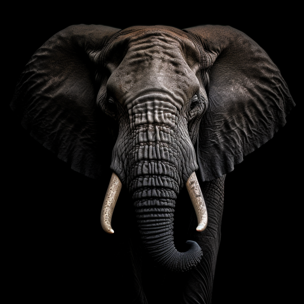 Elefant Portrait 1 | LED Bild