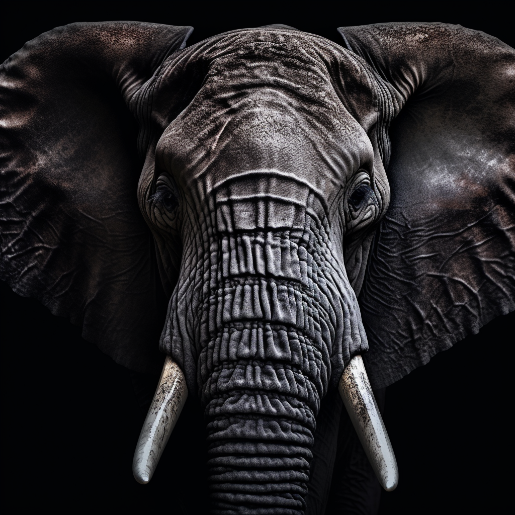 Elefant Portrait 2 | LED Bild