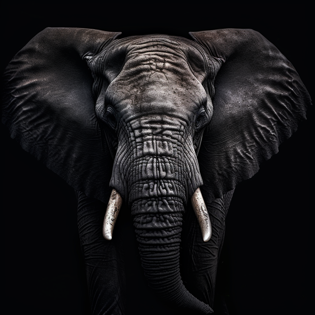 Elefant Portrait 3 | LED Bild