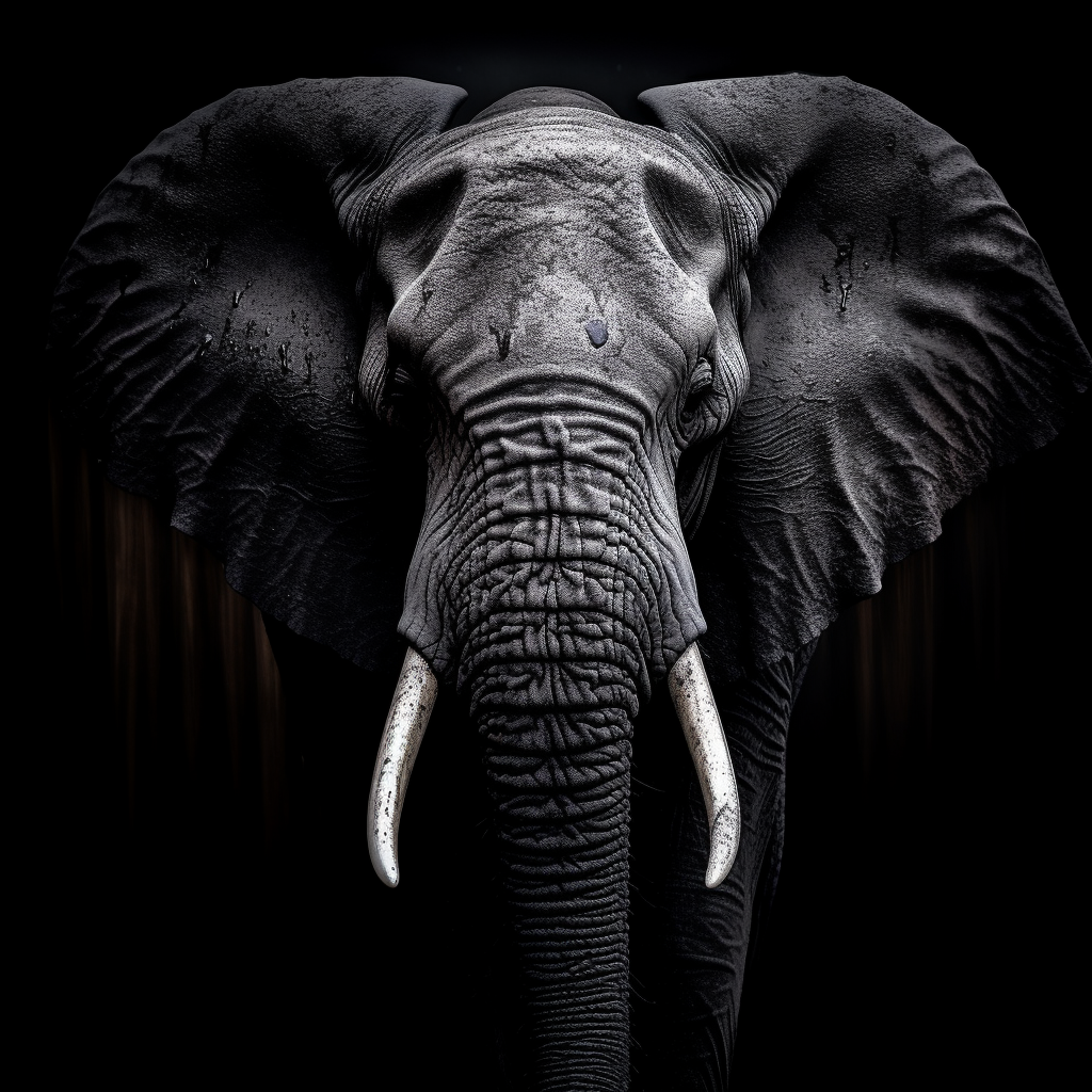 Elefant Portrait 4 | LED Bild