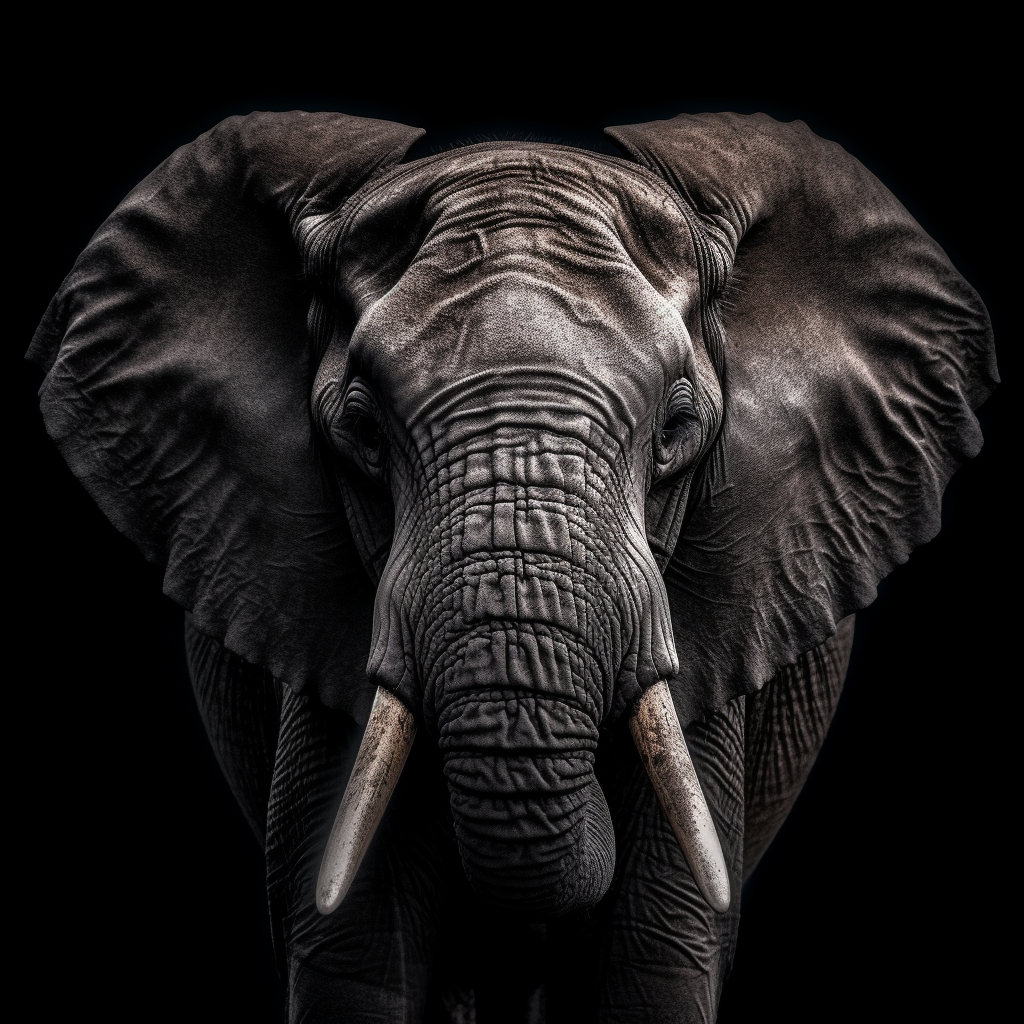 Elefant Portrait 5 | LED Bild