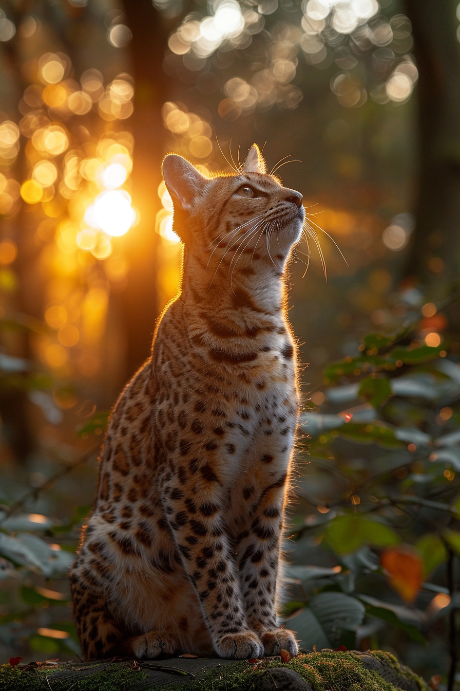 Luchs im Wald 1 |LED Bild