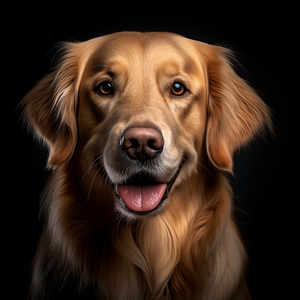 Golden Retriever Porträt | LED Bild