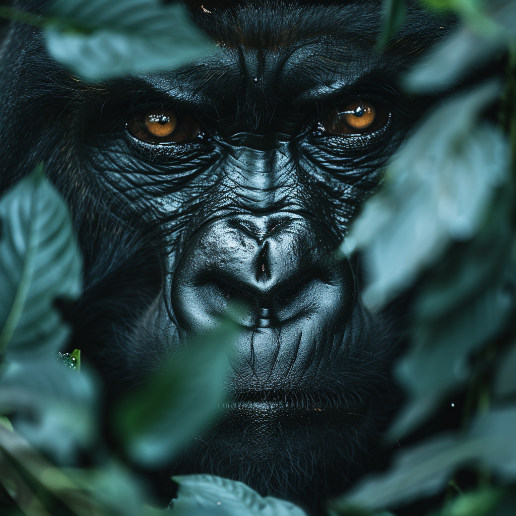 Gorilla Portrait 4 | LED Bild