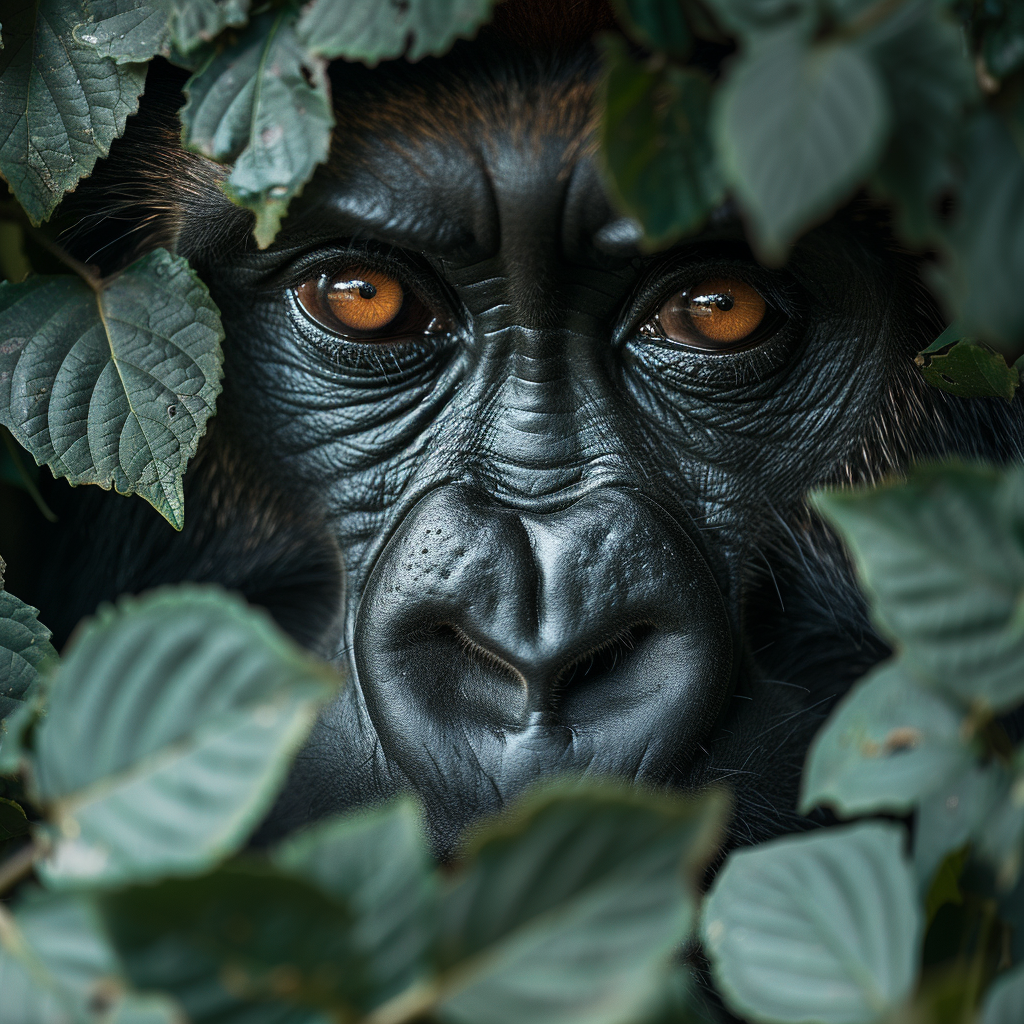 Gorilla Portrait 7 | LED Bild