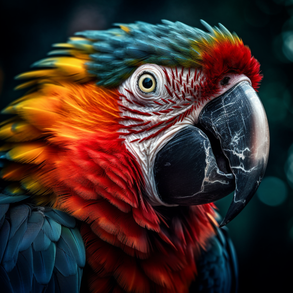Bunter Papagei Portrait 2 | LED Bild
