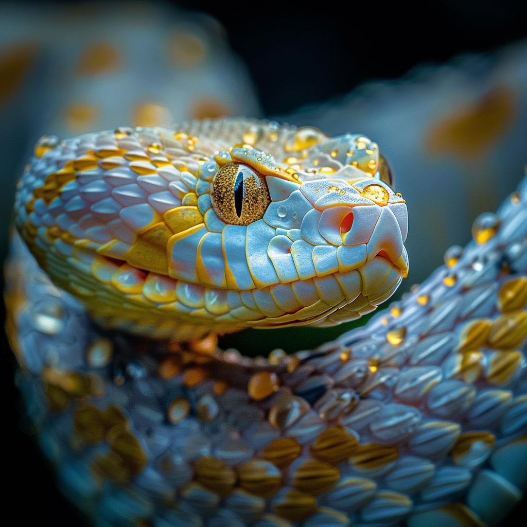 Schlange Portrait 6 | LED Bild