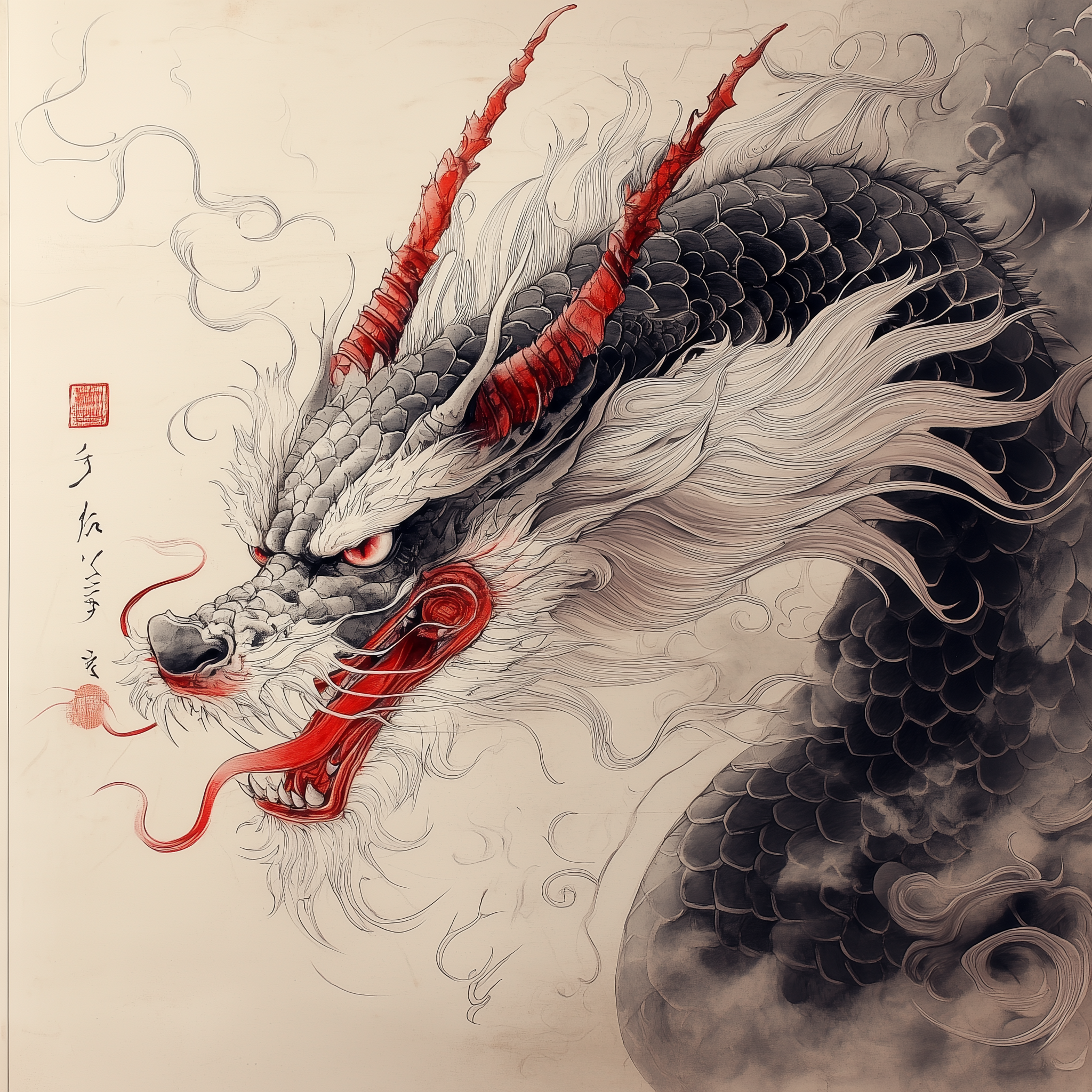 Asiatischer Drache | LED Bild