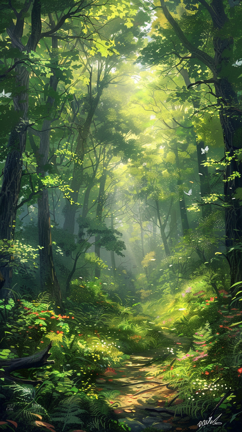 Illustrierter  Wald | LED Bild
