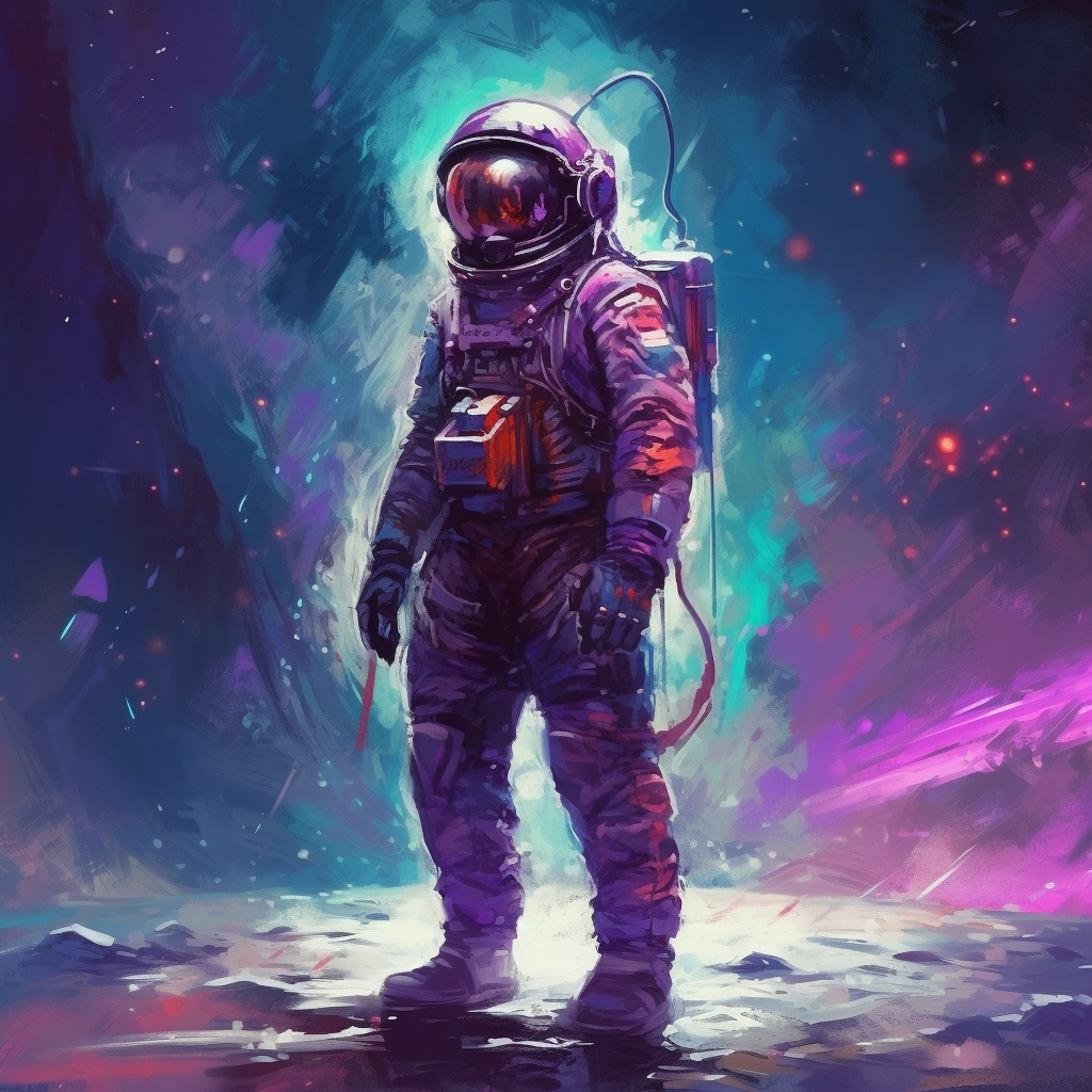 Astronaut Illustriert 1 | LED Bild