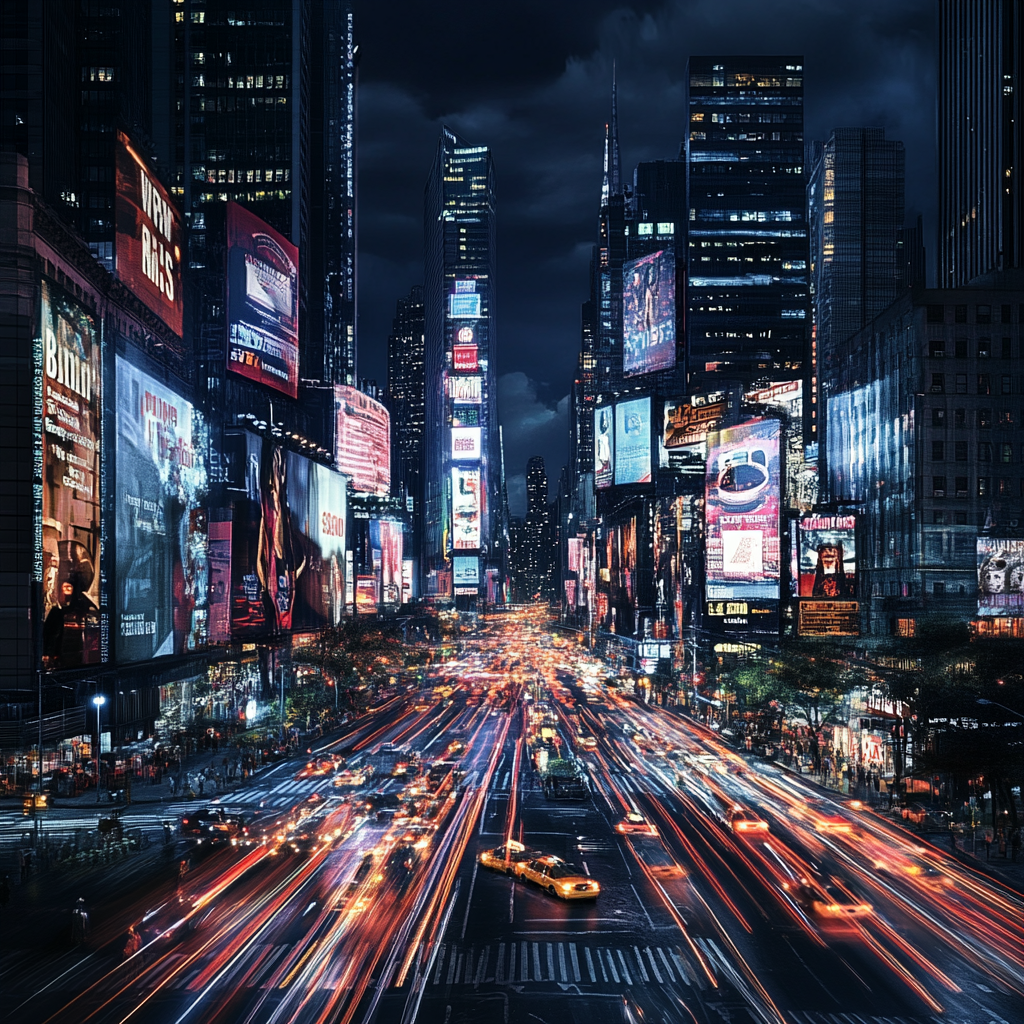 Großstadt Verkehr | LED Bild