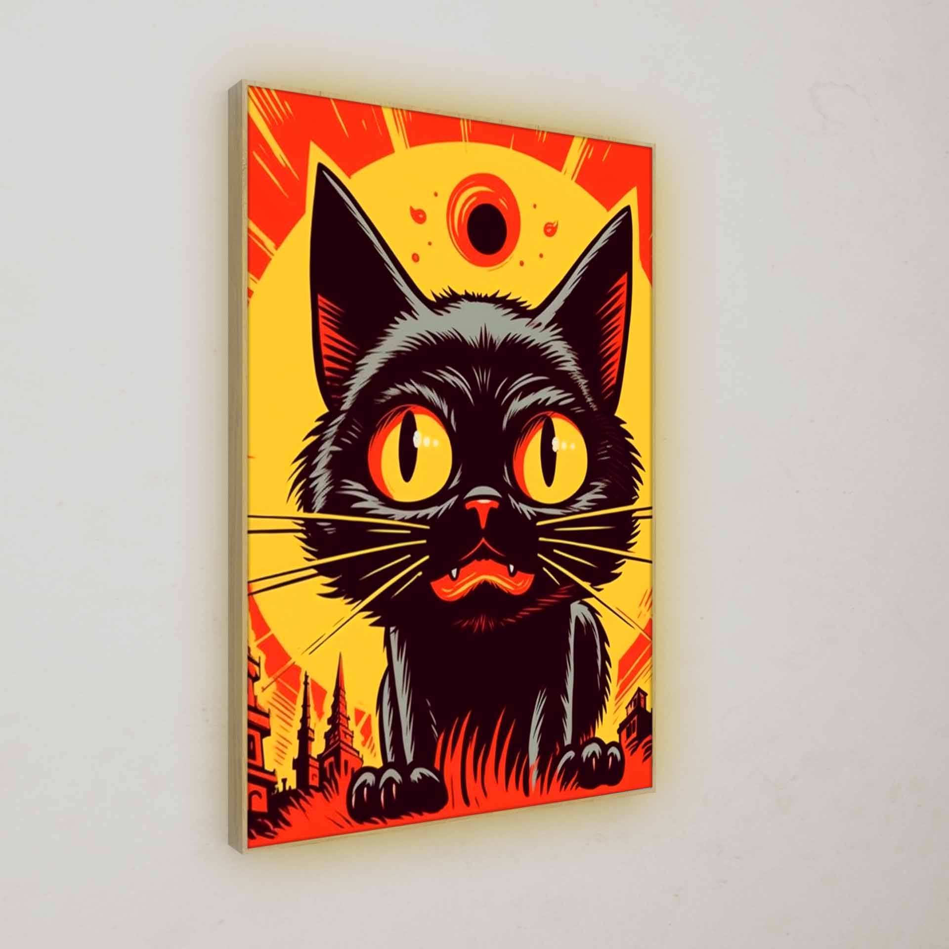 Artwork | Crazy Cat | LED Bild