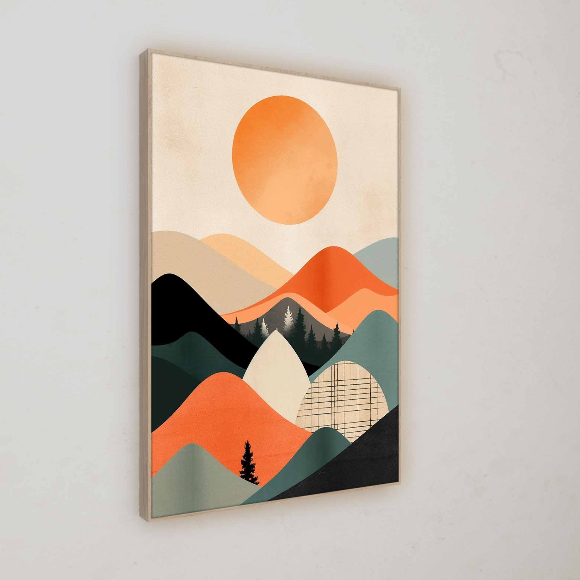Artwork | Illustration "Mount Sunset" | LED Bild