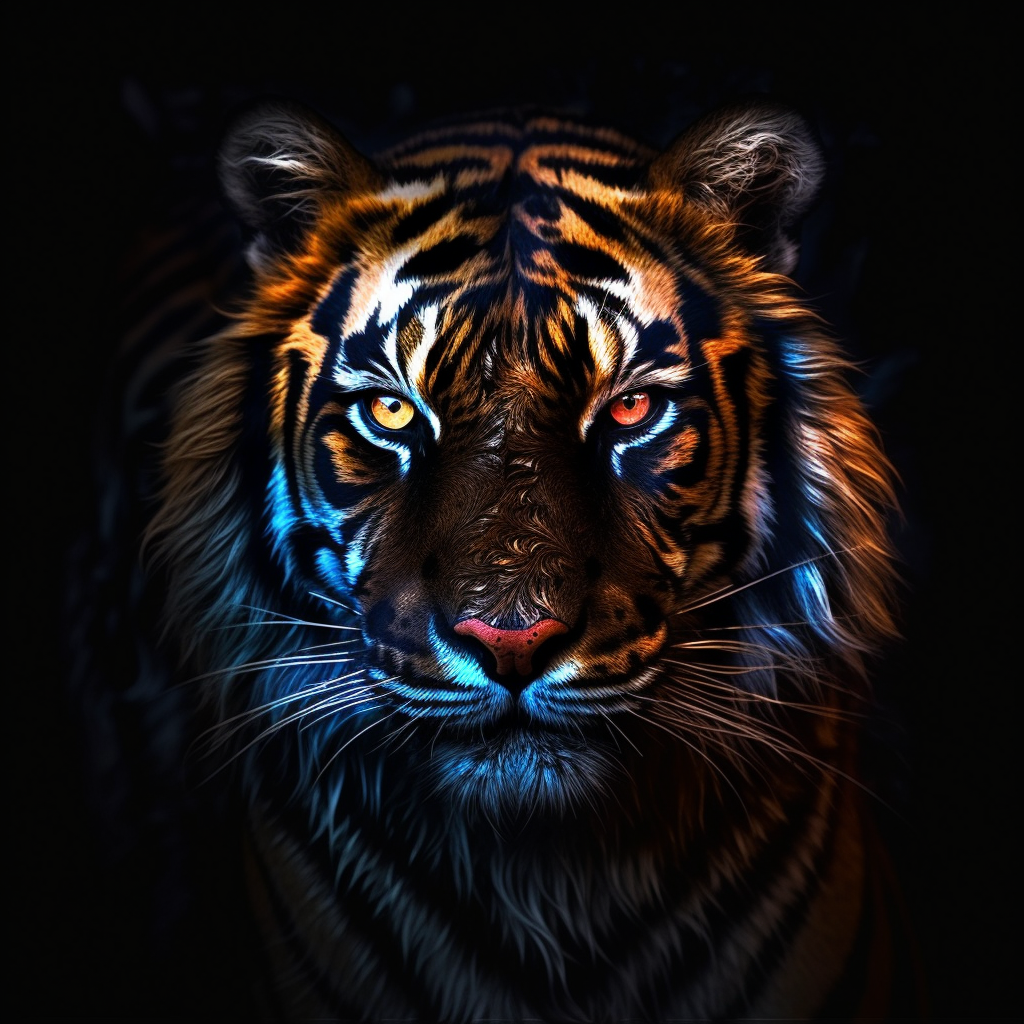 Tiere | Tiger Portrait | LED Bild