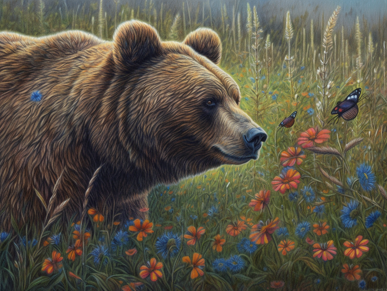 Tiere | Bärengemälde II | LED Bild