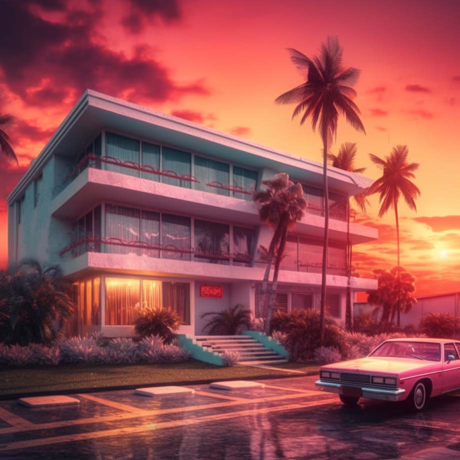 Miami 80s Style | LED Bild
