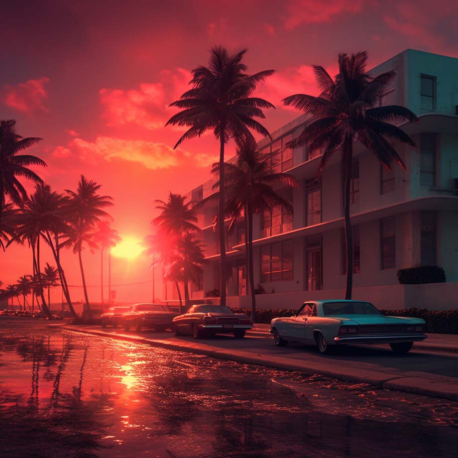 Miami 80s Style 3 | LED Bild