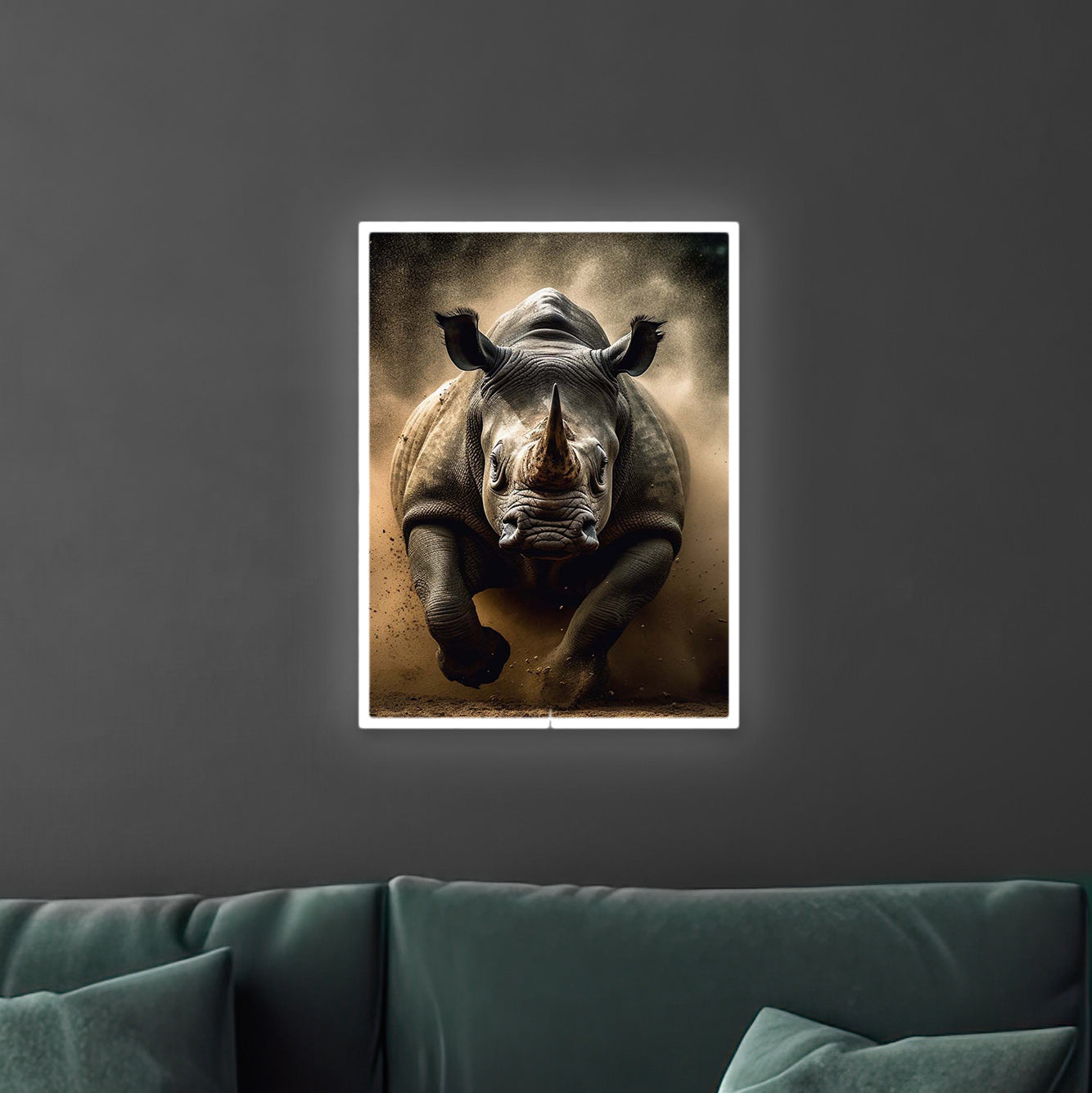 Nashorn | LED Bild