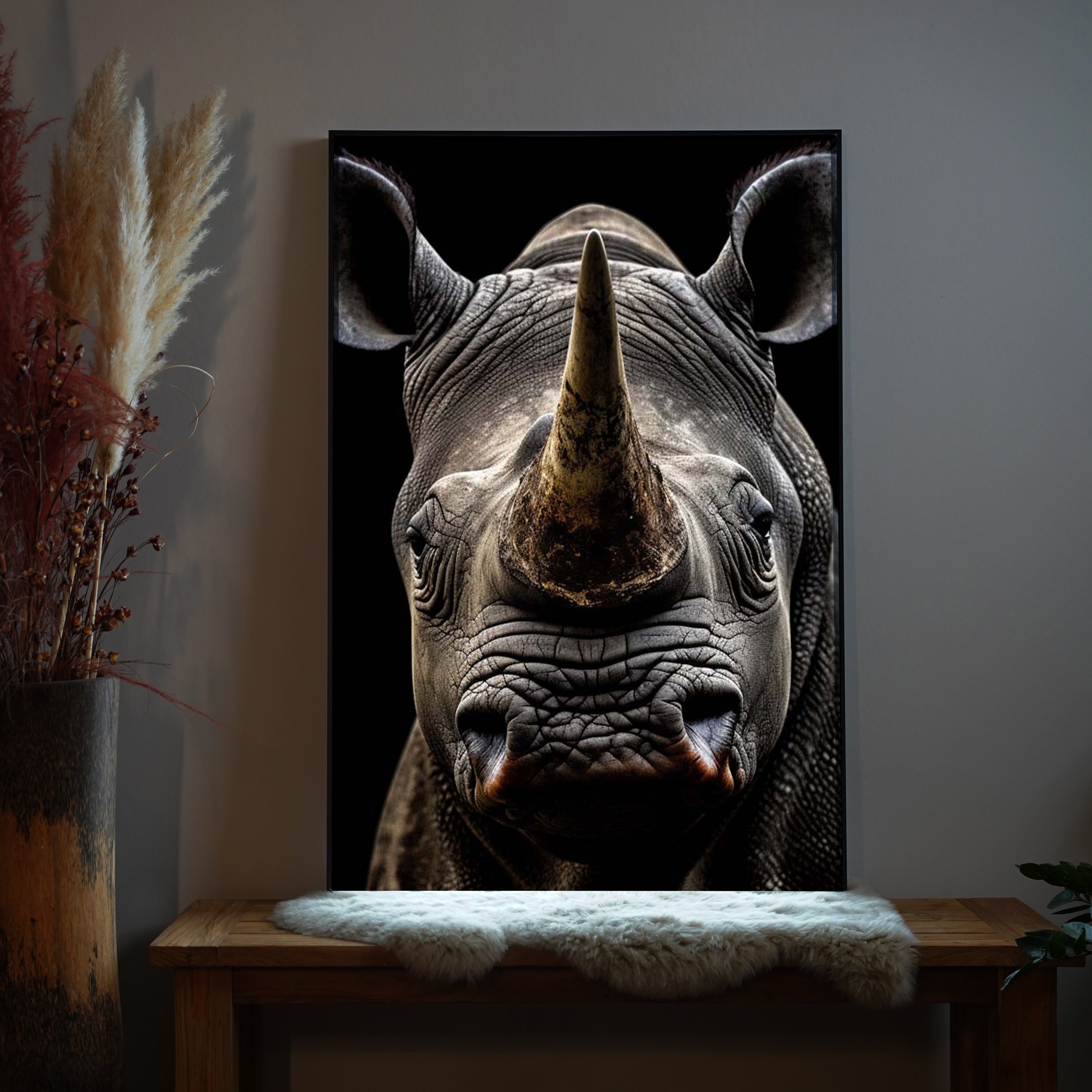 Nashorn Portrait | LED Bild