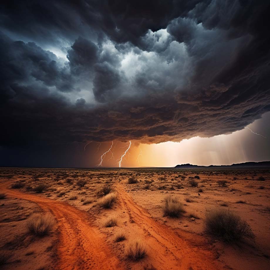 Storm in the Desert | LED Bild