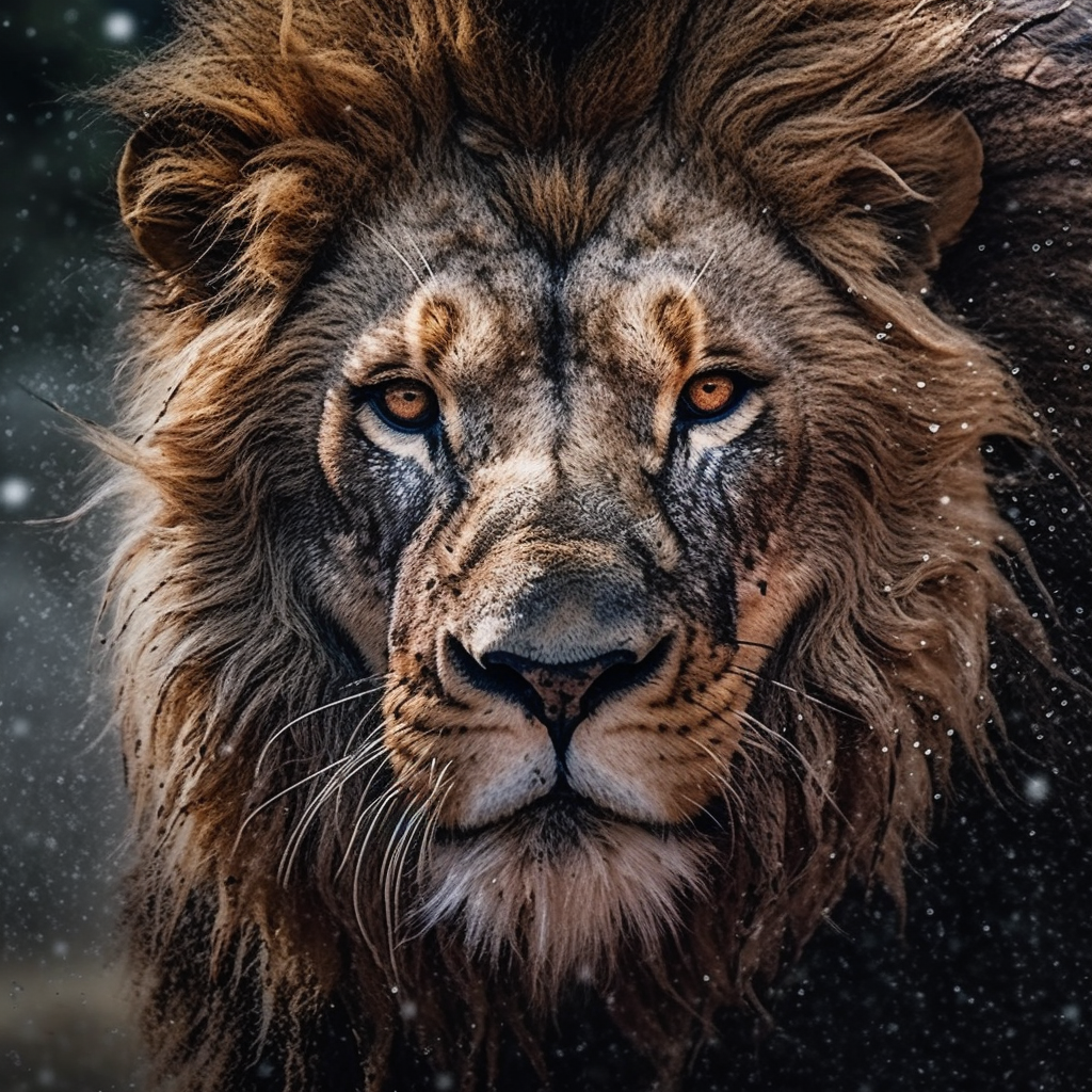 Tiere | Löwe "Epic" | LED Bild